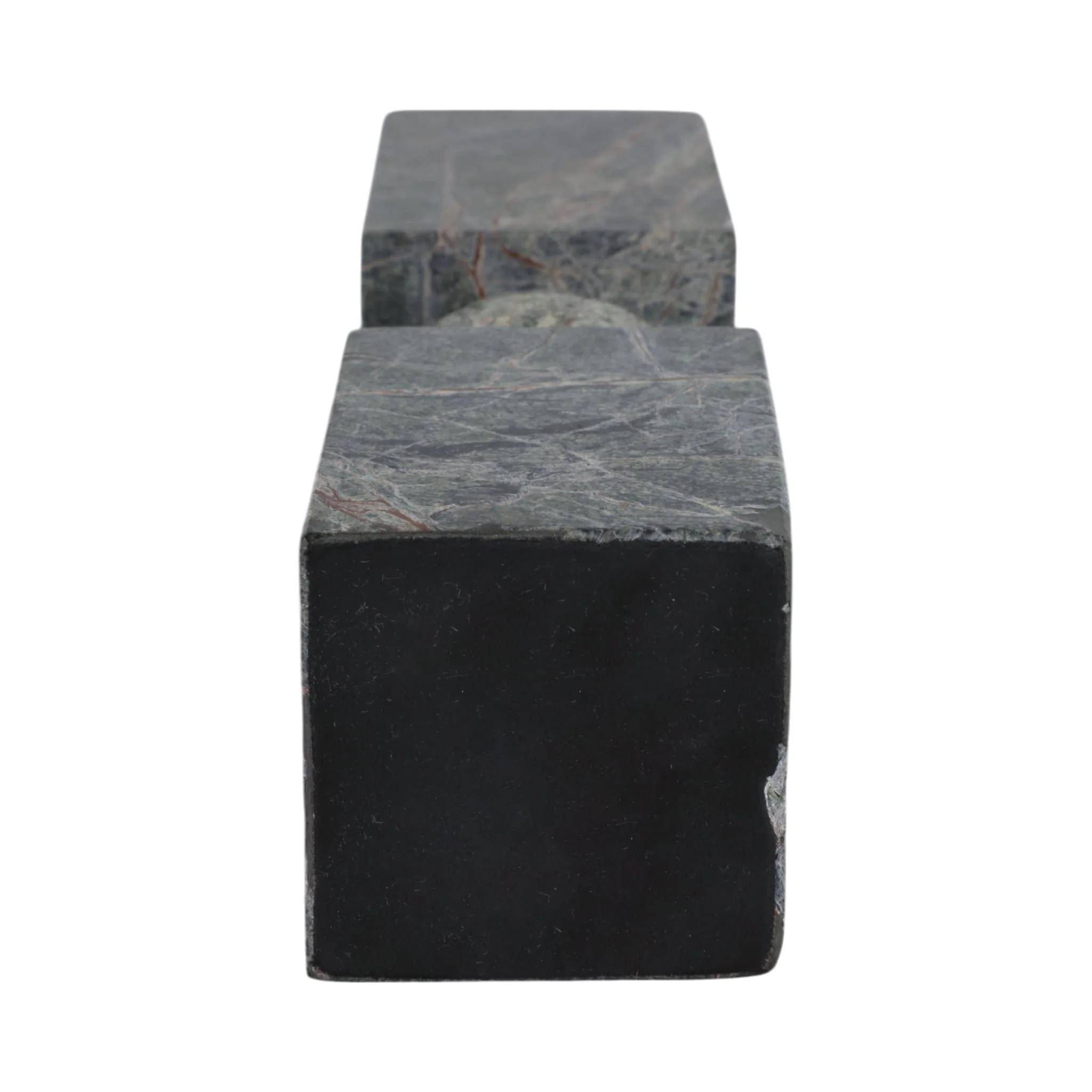 12x3" Chunky Marble Taper Holder, Forest Green - Image 7