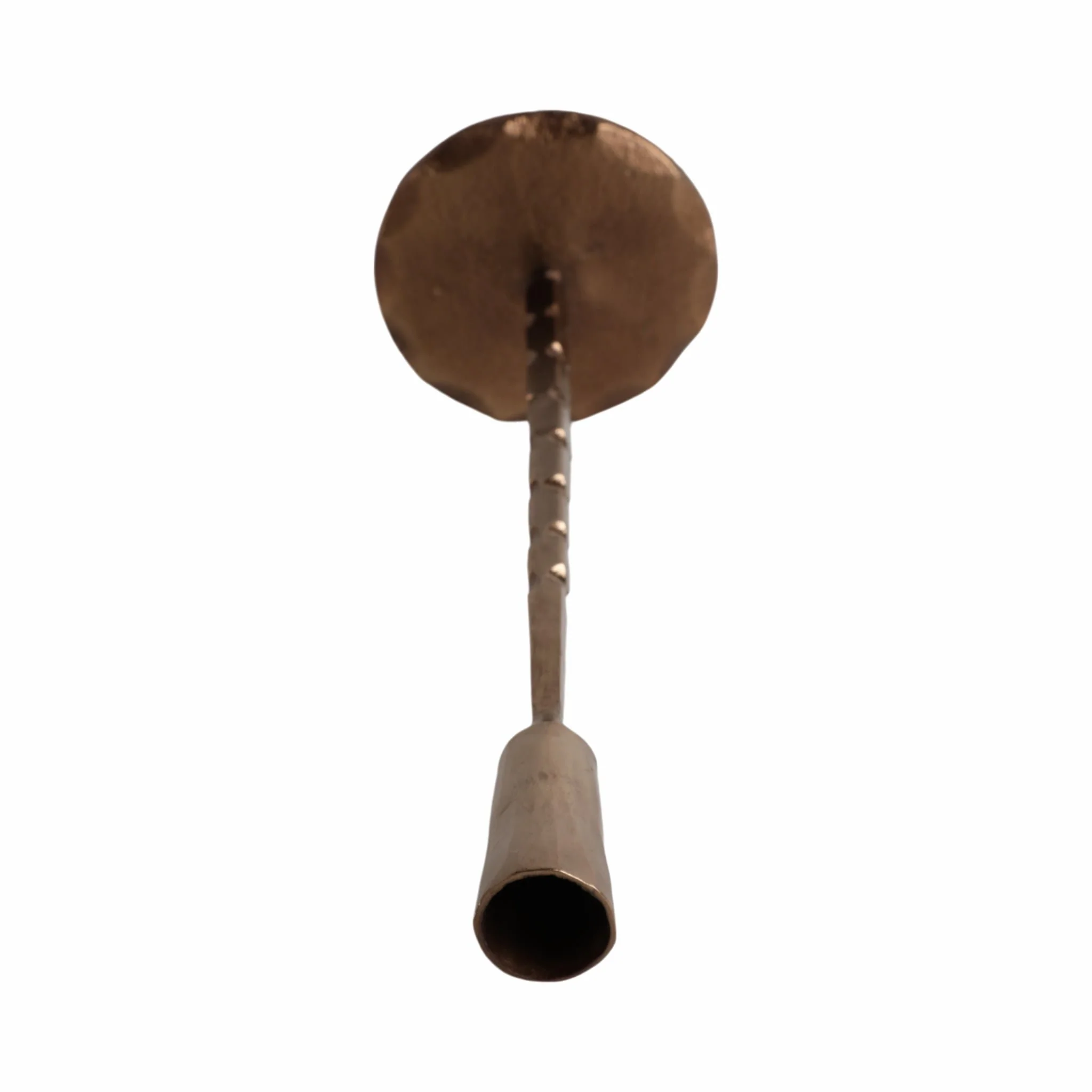 12x4" Forged Cast Iron Taper Holder, Matte Bronze - Image 5