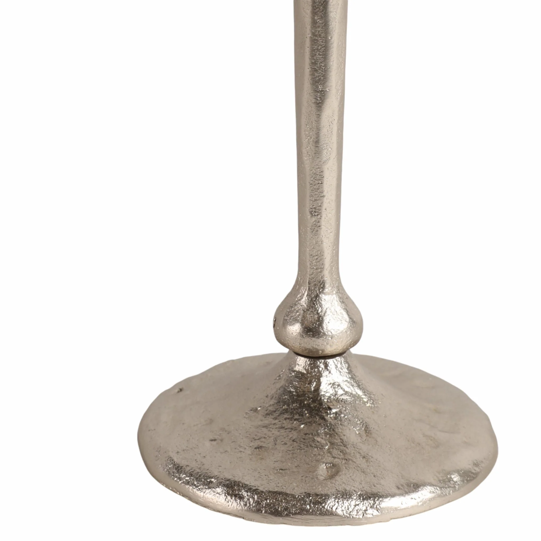 12x4" Traditional Cast Iron Taper Holder, Silver - Image 4