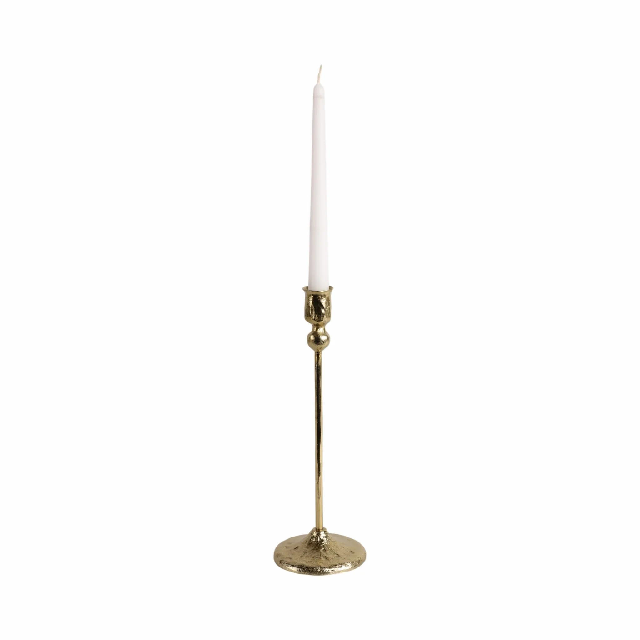 12x4" Vintage Taper Holder, Gold - Image 2