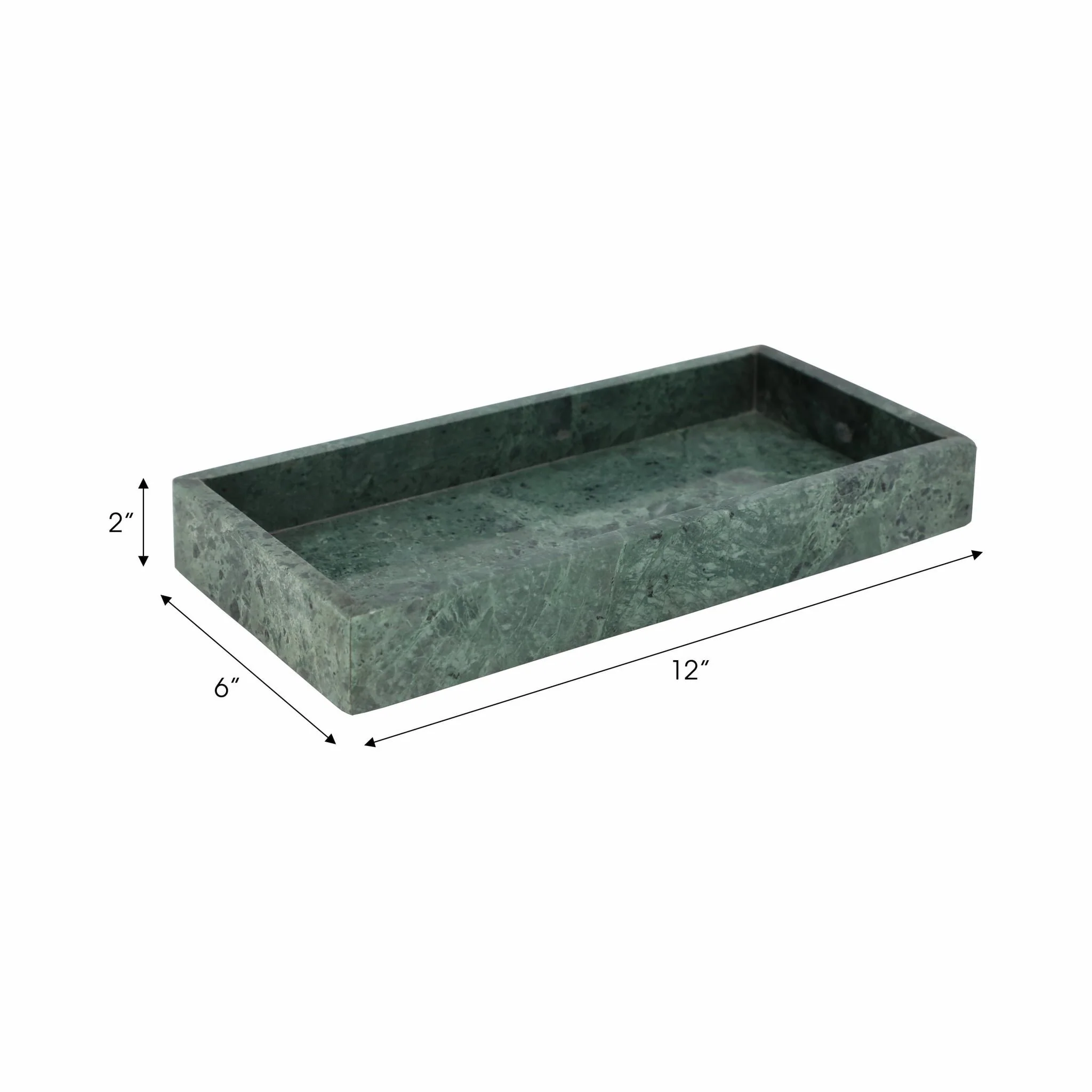 12x6" Marble Candle Tray, Green - Image 9