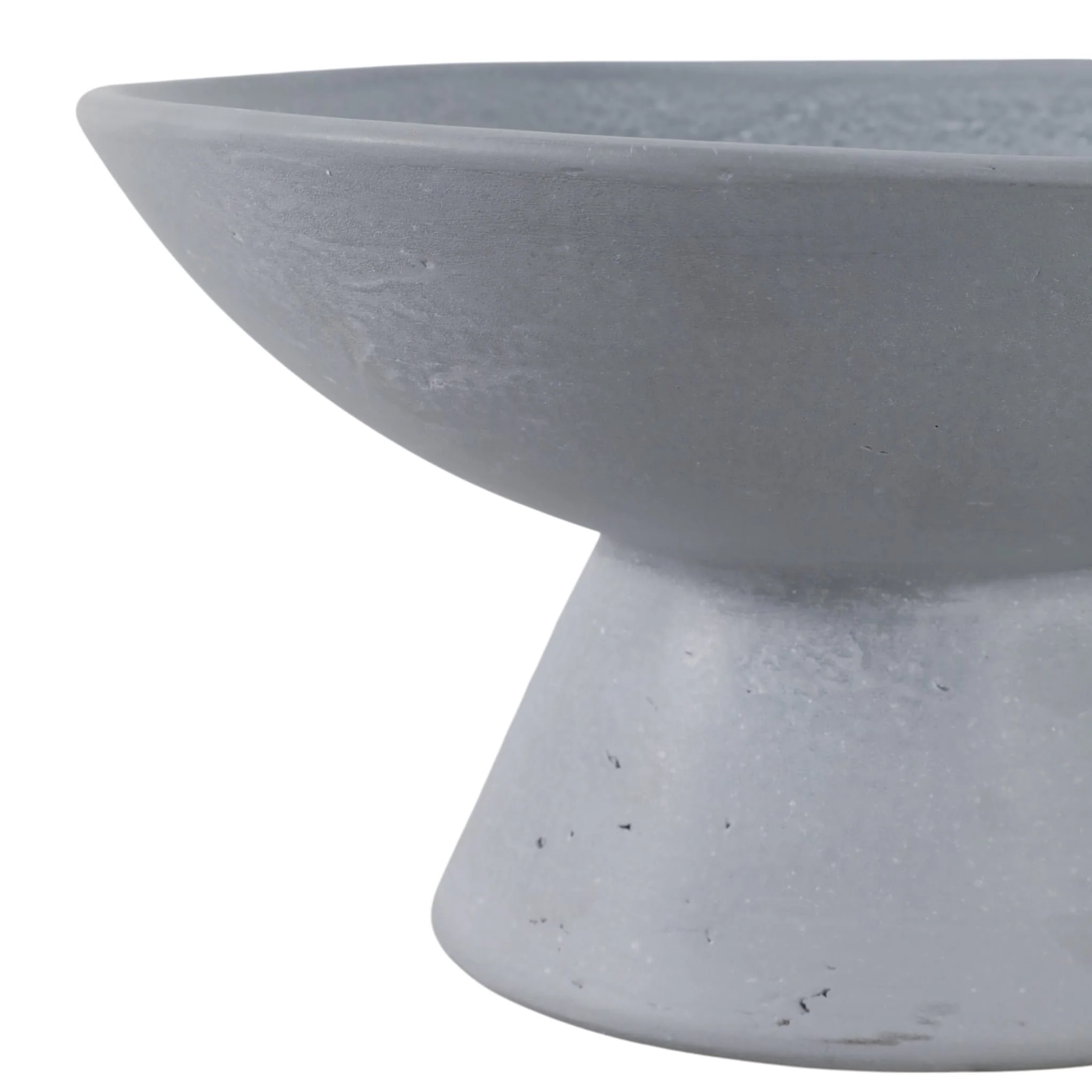 12x6" Terracotta Pedestal Bowl, Blue - Image 5