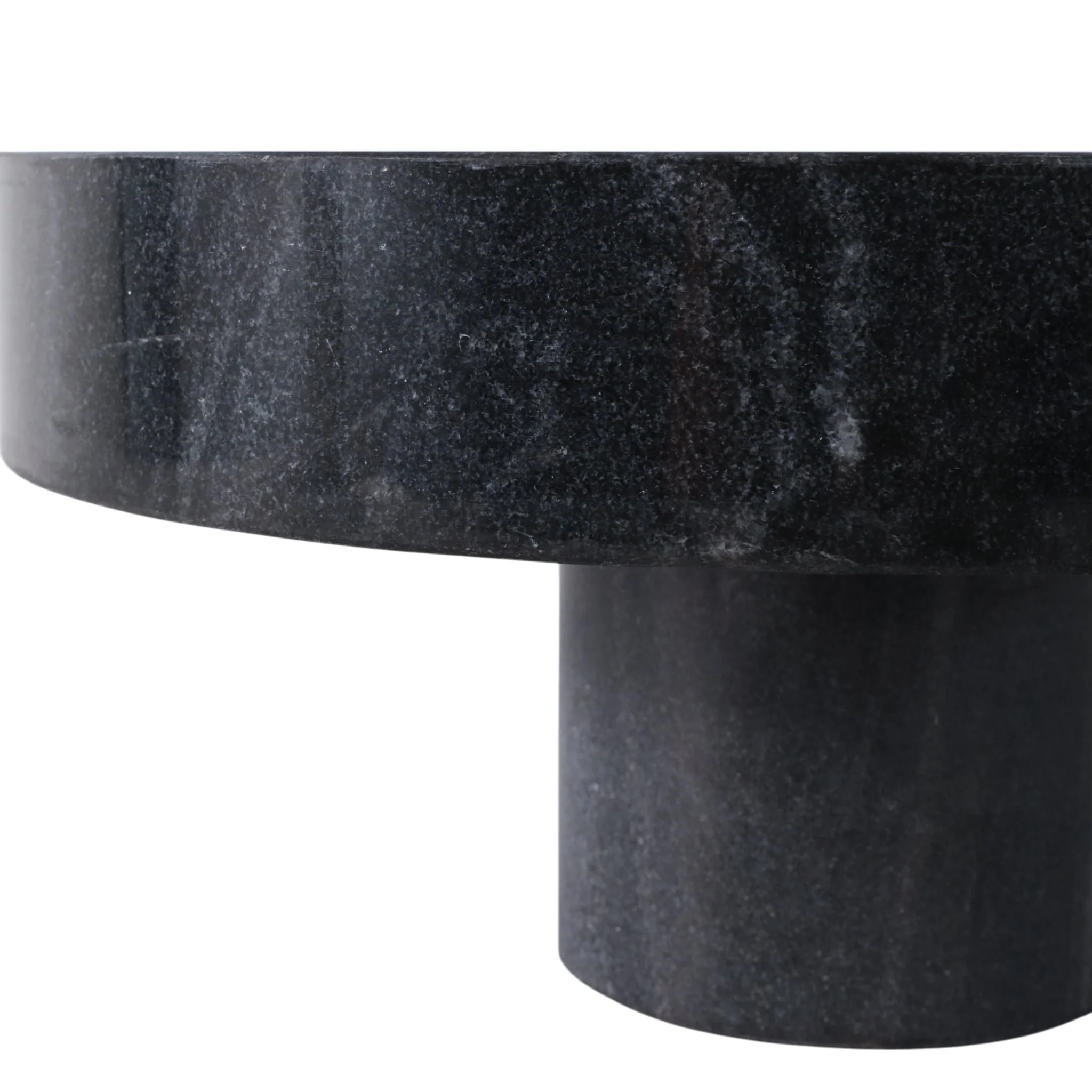 12x6"marble Pedestal Bowl, Black - Image 5