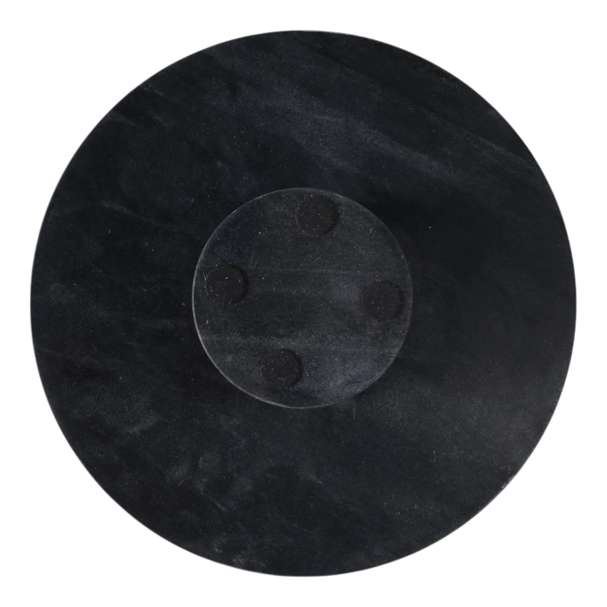12x6"marble Pedestal Bowl, Black - Image 7