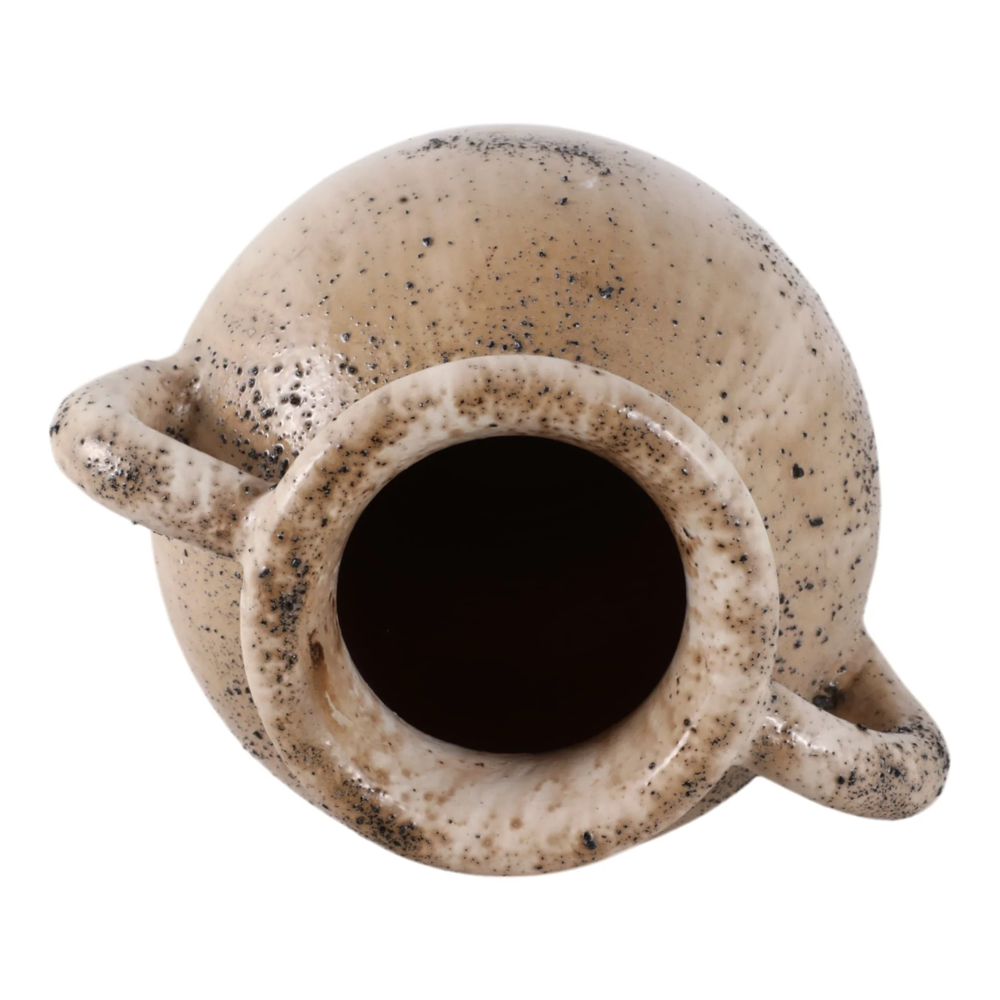 12x7" Textured Terracotta 2-handle Vase,ivry/brwn - Image 6