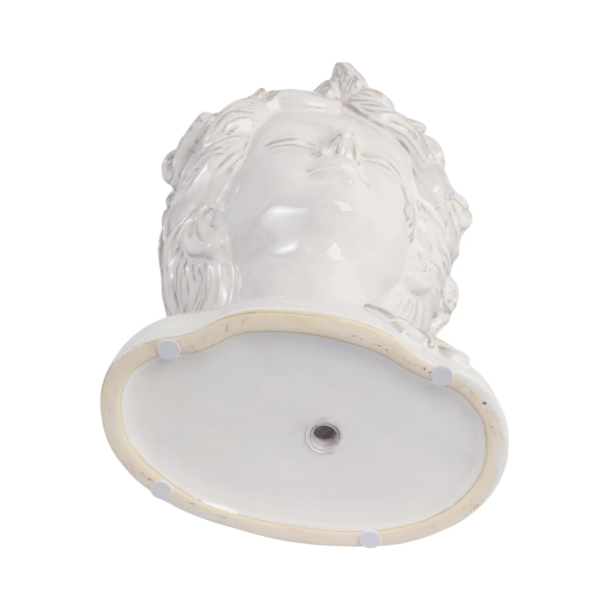 12x8" Flower & Butterfly Crown Lady Planter, Ivory - Image 7