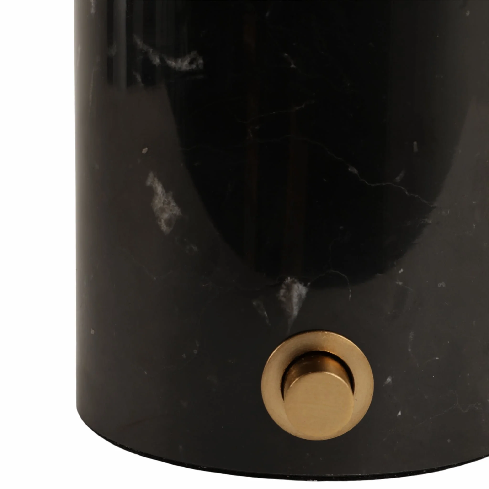 12x8" Glass Shade On Marble Base With Switch, Blac - Image 6
