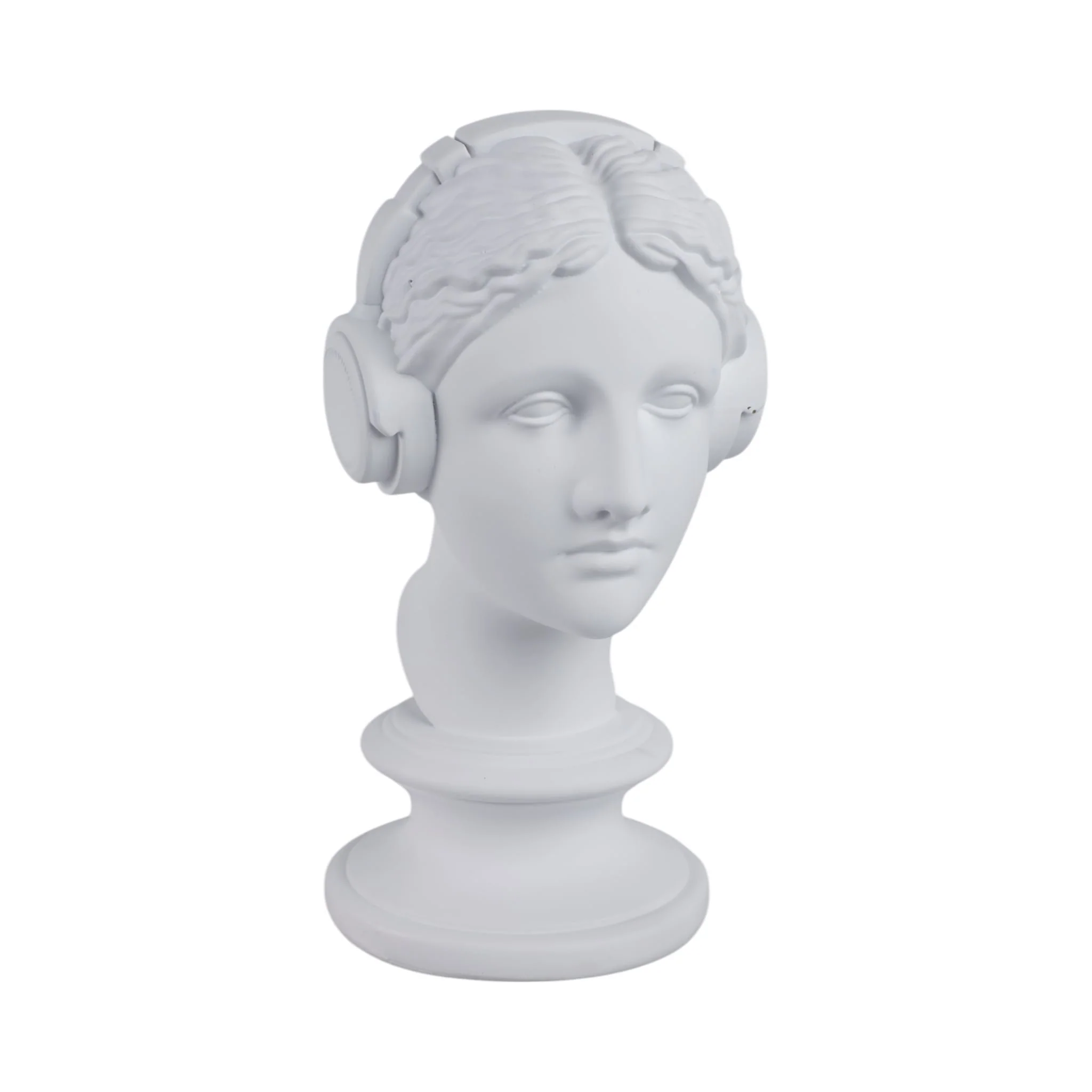 12x8" Modern Grecian With Headphones, White - Image 2