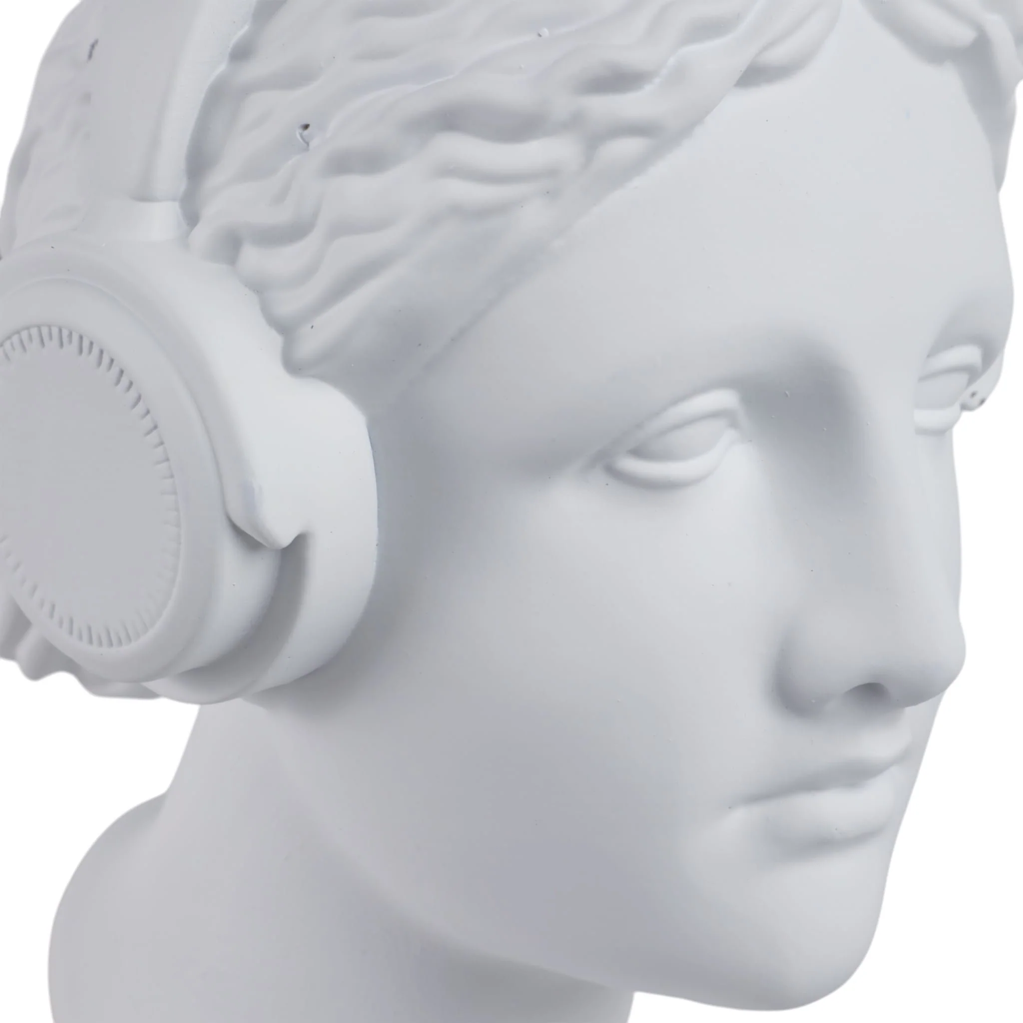 12x8" Modern Grecian With Headphones, White - Image 6