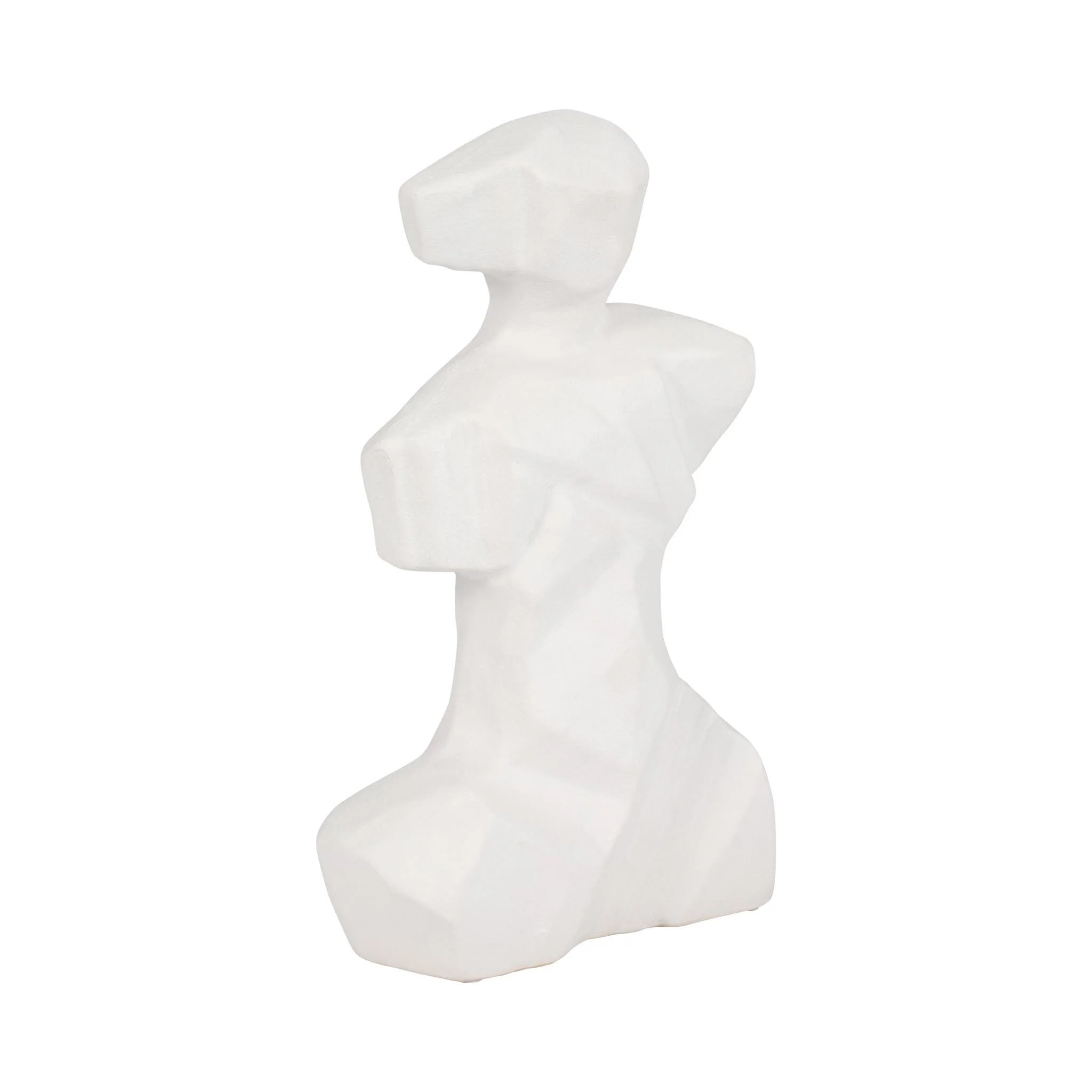 13" Abstract Venetian Figurine, White - Image 2