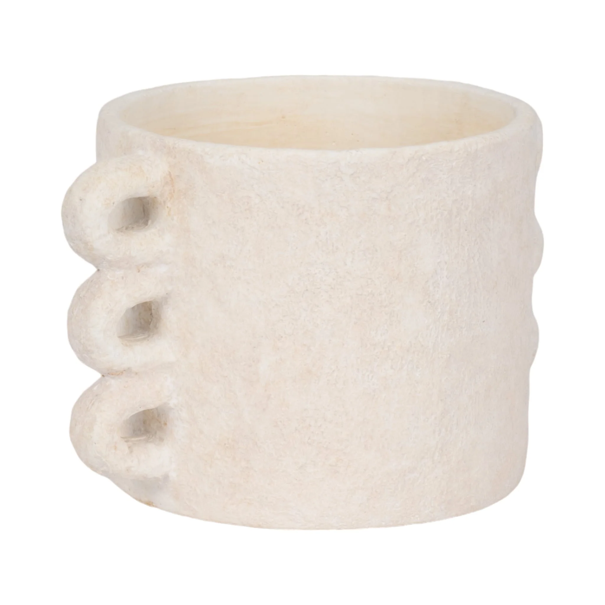 13" Arch Handle Planter, White - Image 2