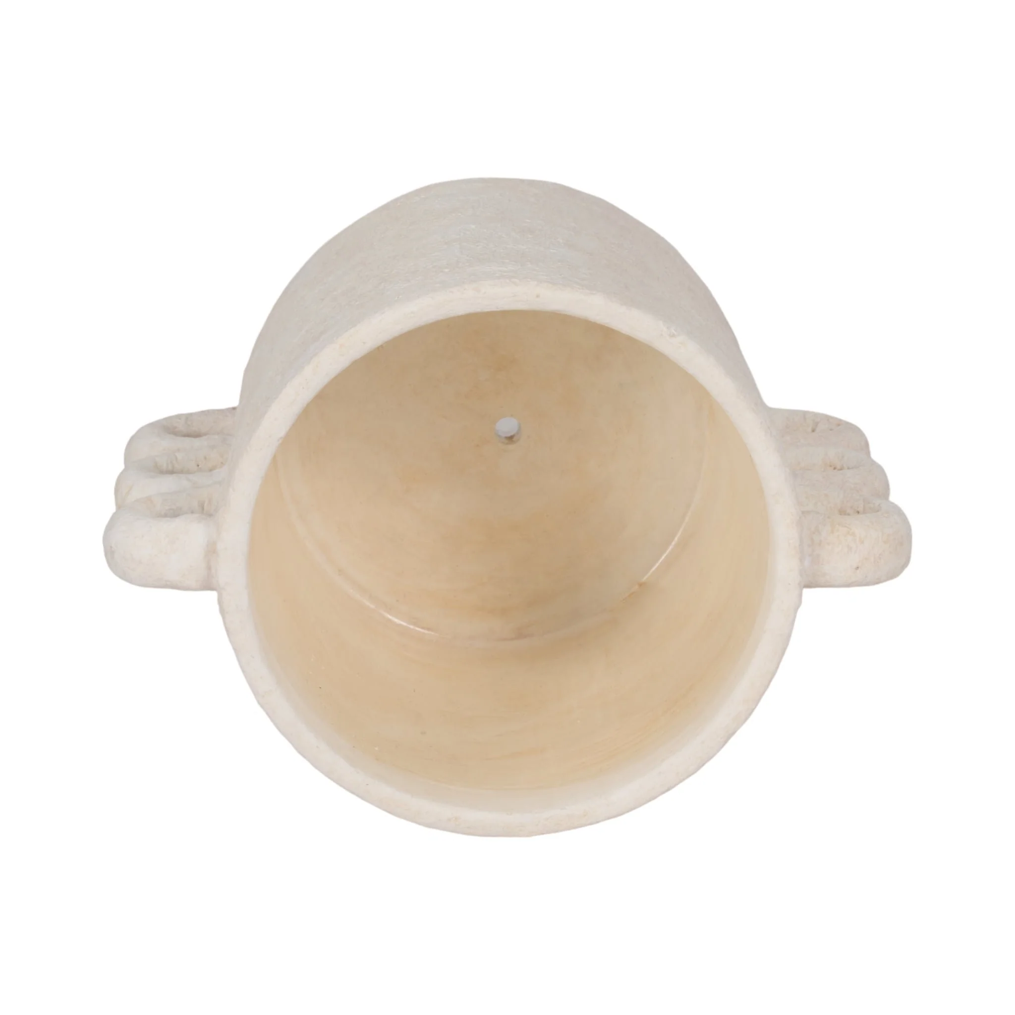 13" Arch Handle Planter, White - Image 5