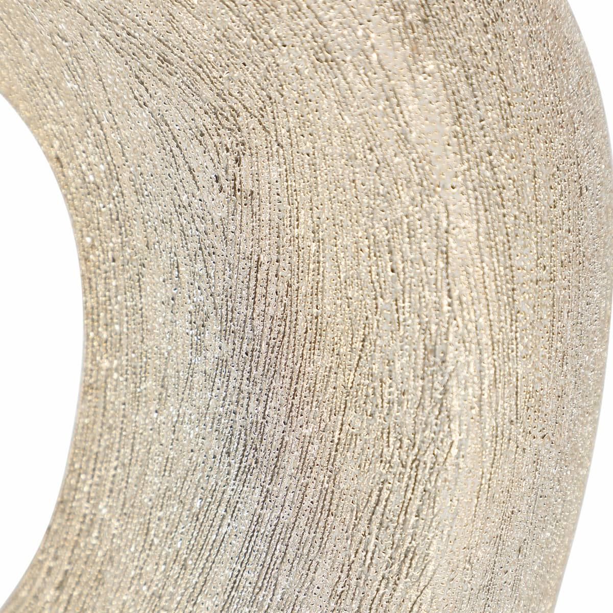 13" Beaded Oval Vase Cut-out, Champagne - Image 4
