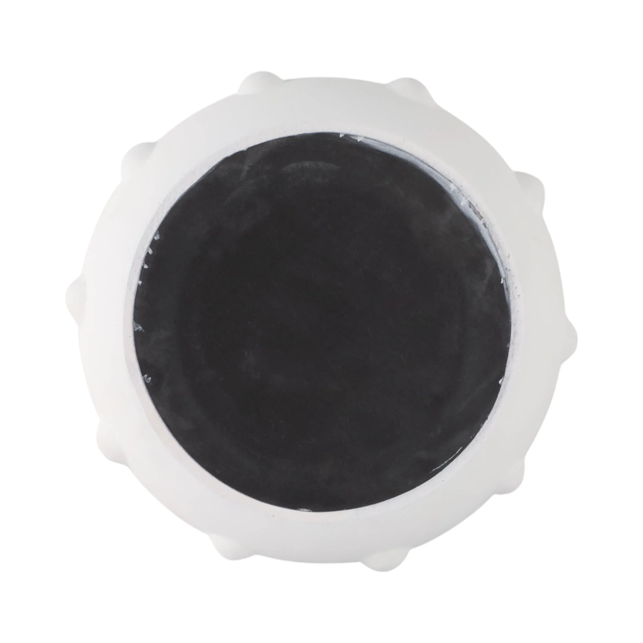 13" Clay Beaded Bowl, White - Image 7
