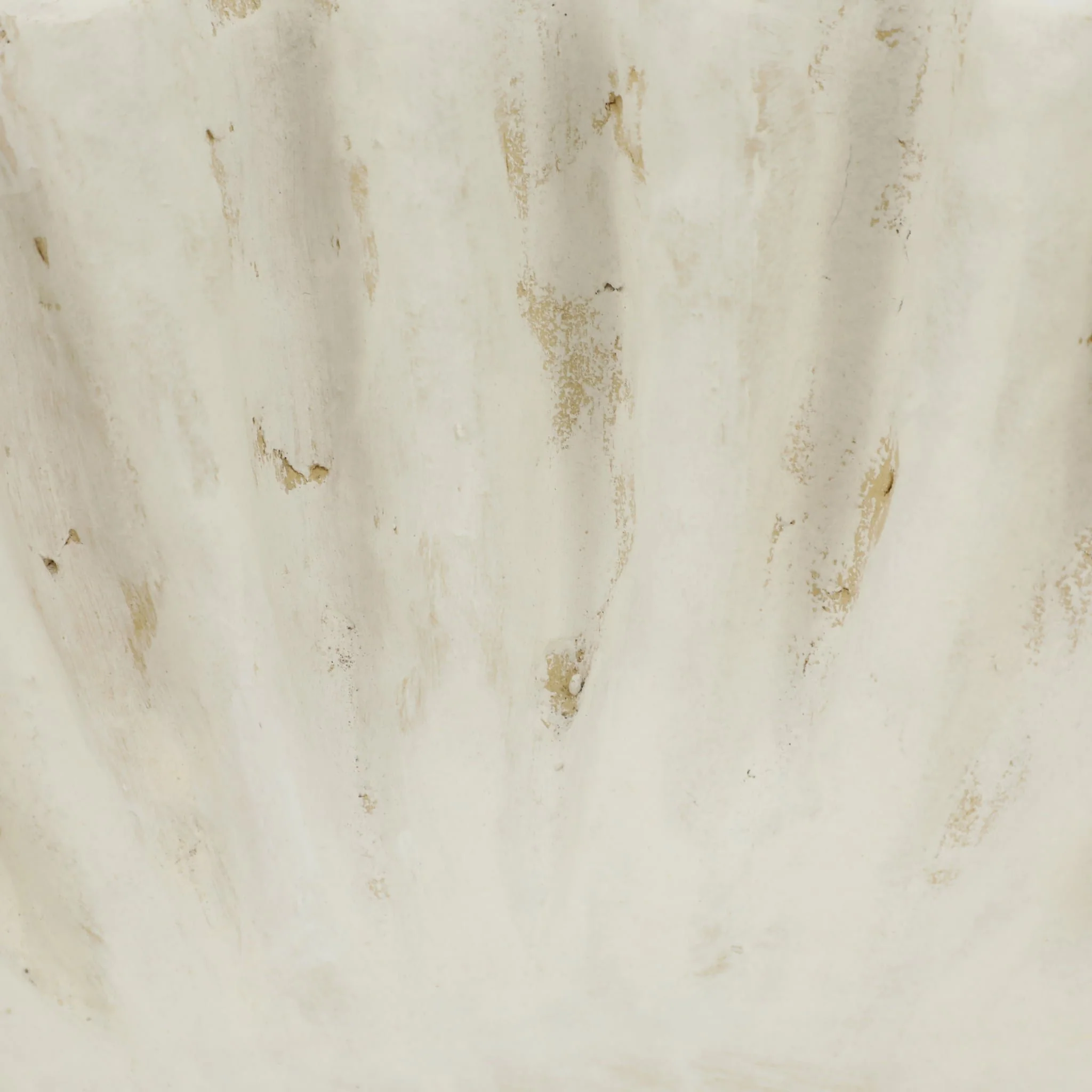 13" Fluted Paper Mache Bowl, Ivory - Image 4