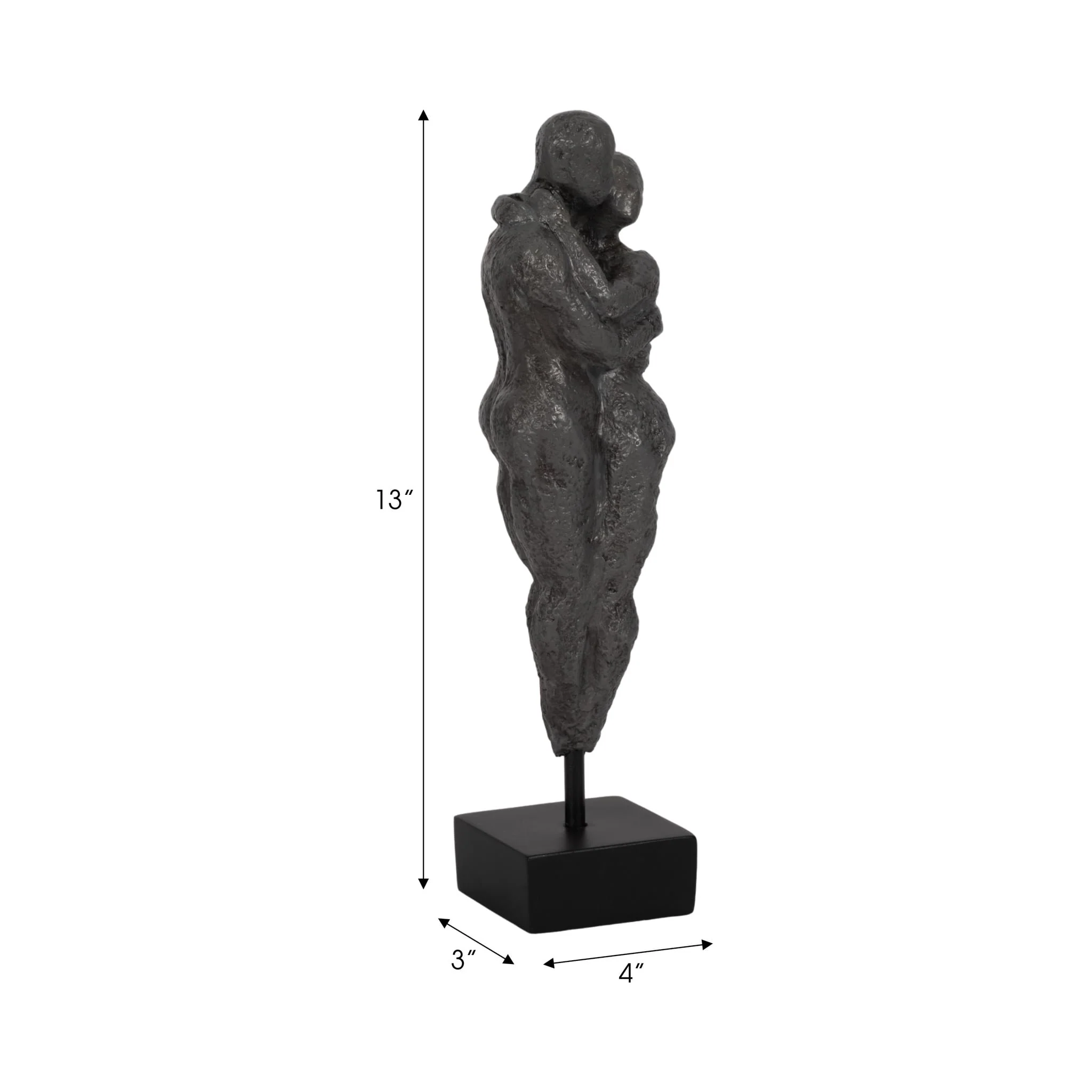 13" Hugging Couple, Black - Image 9