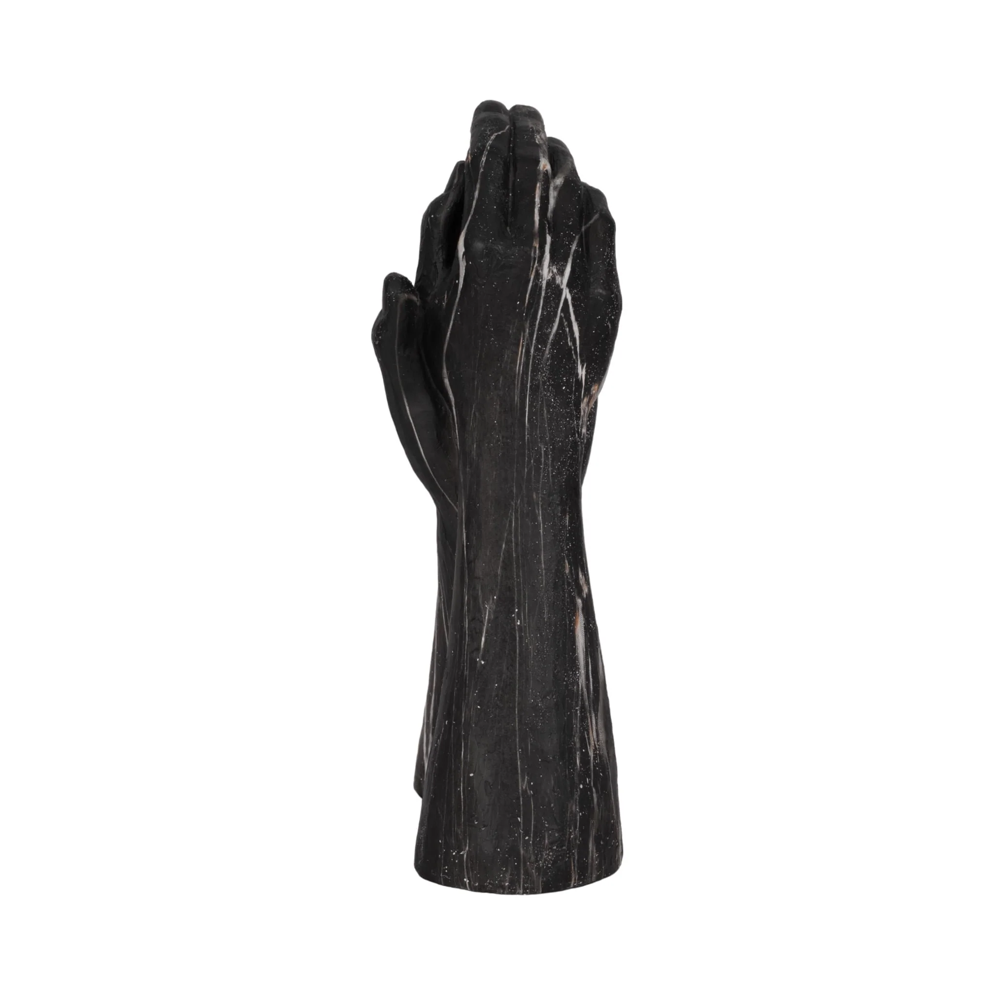 13" Marbled Hands Sculpture, Black/white - Image 5