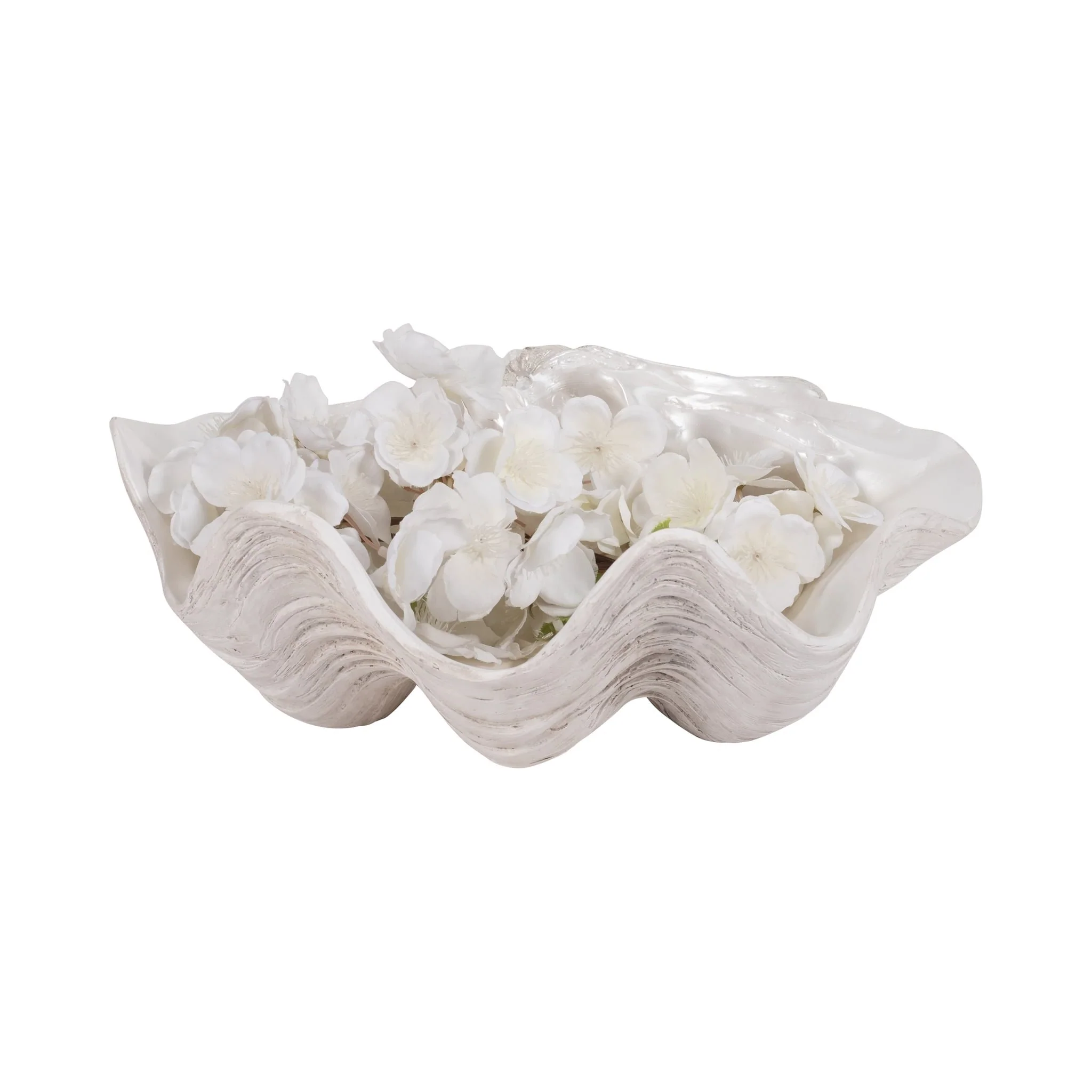 13" Pearlized Shell Bowl, Ivory - Image 2