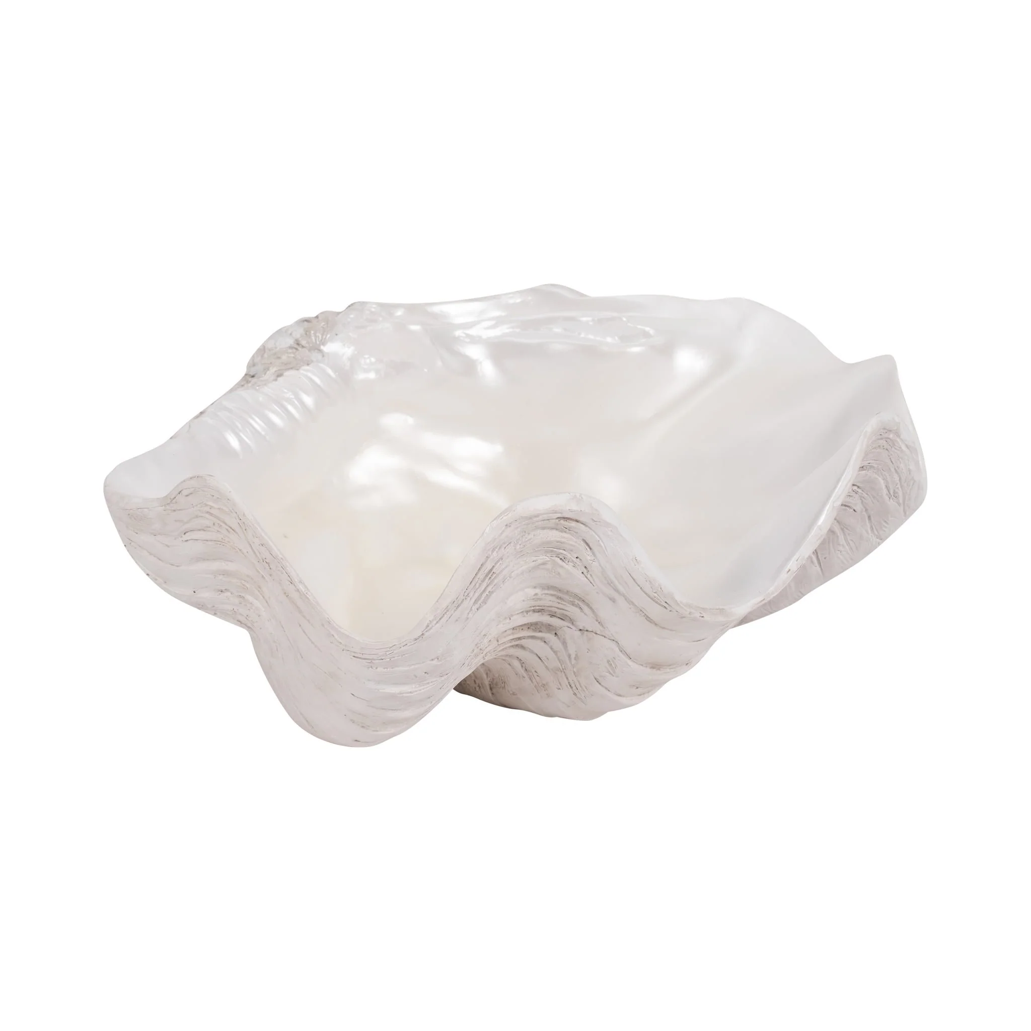 13" Pearlized Shell Bowl, Ivory - Image 3