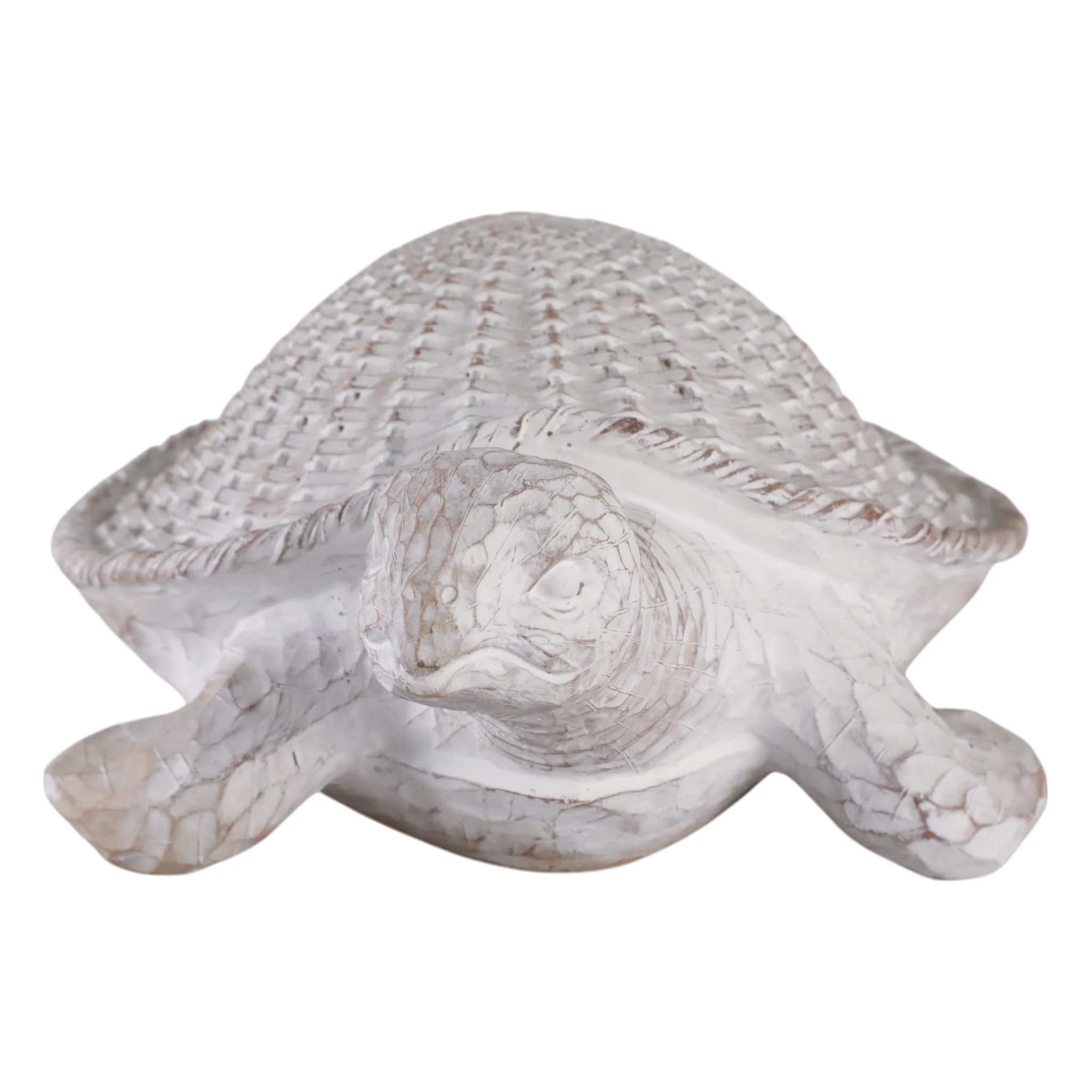 13"  Sea Turtle Woven Pattern, White - Image 3