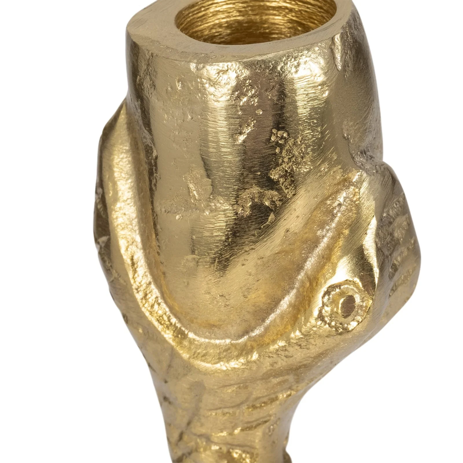13" Snake Taper Candle Holder, Gold - Image 6