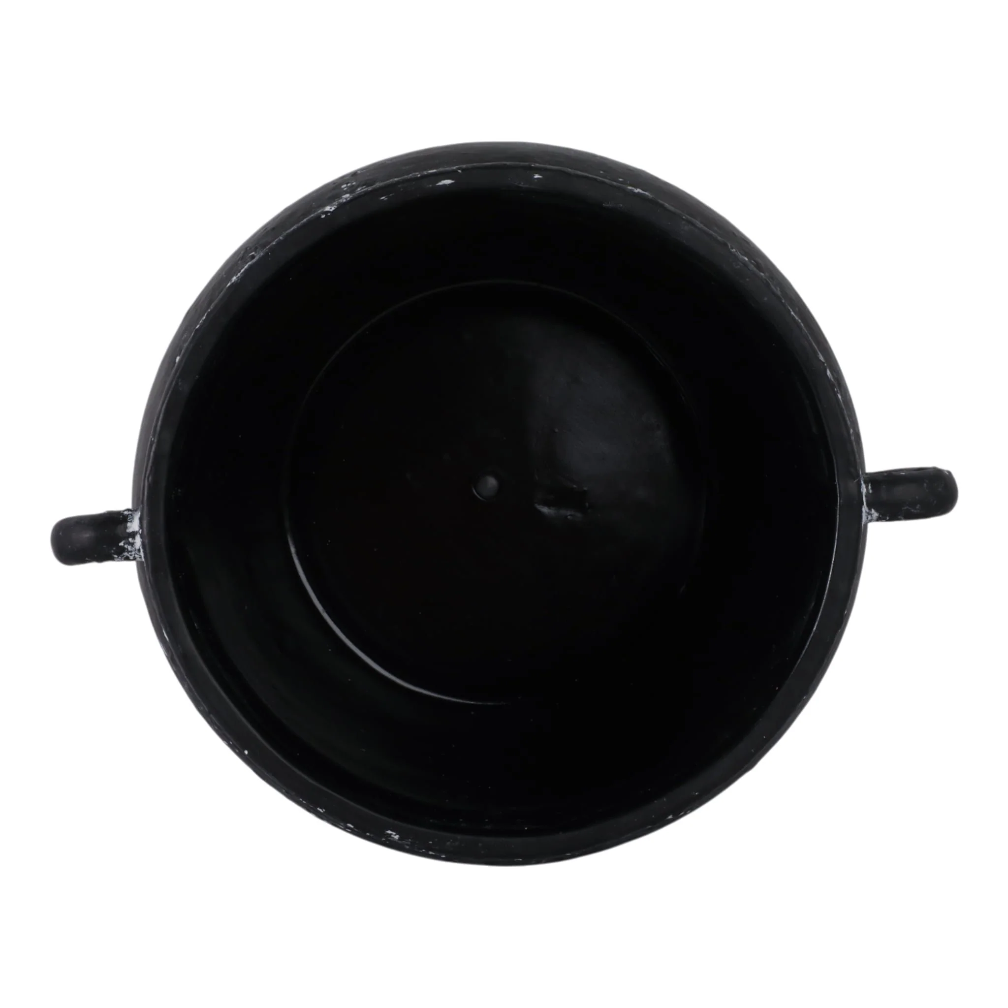 13" Textured Stoneware Jug Planter, Black - Image 5