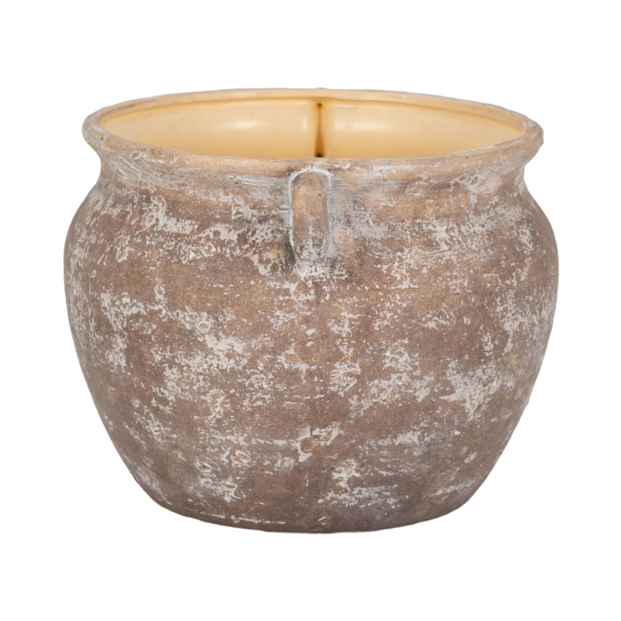 13" Textured Stoneware Jug Planter, Ivory - Image 4