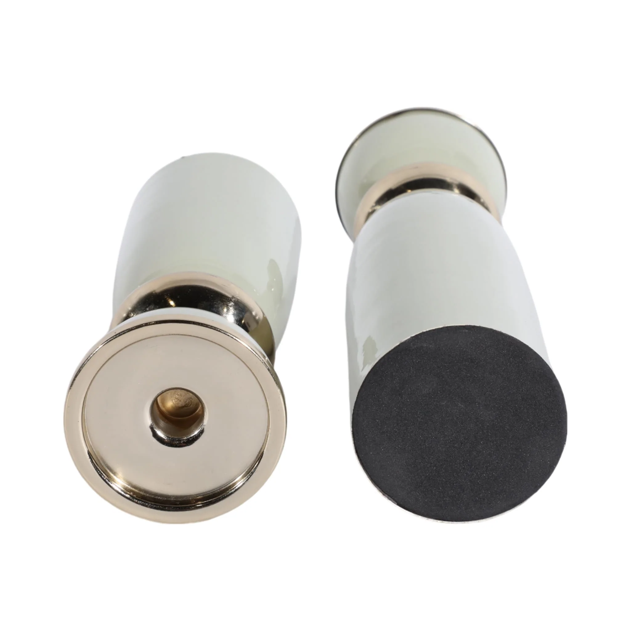 13x4" Curvy Taper & Pillar Holder, Sage/gold - Image 5