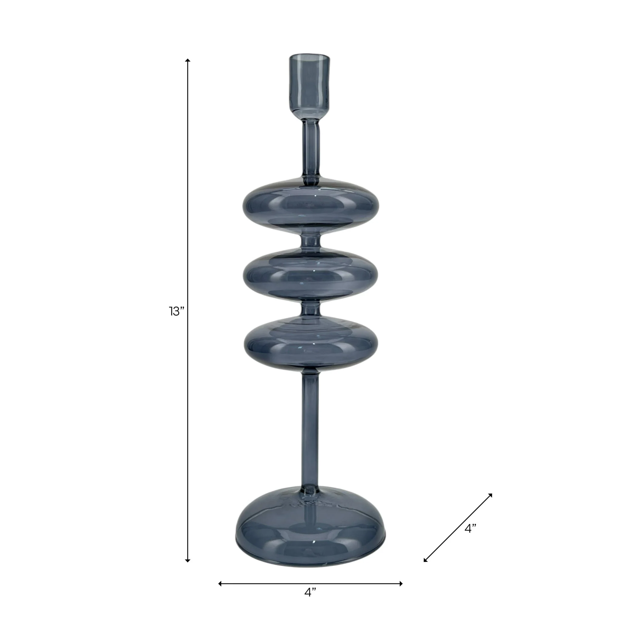 13x4" Retro Bubble Taper Holder, Blue - Image 2