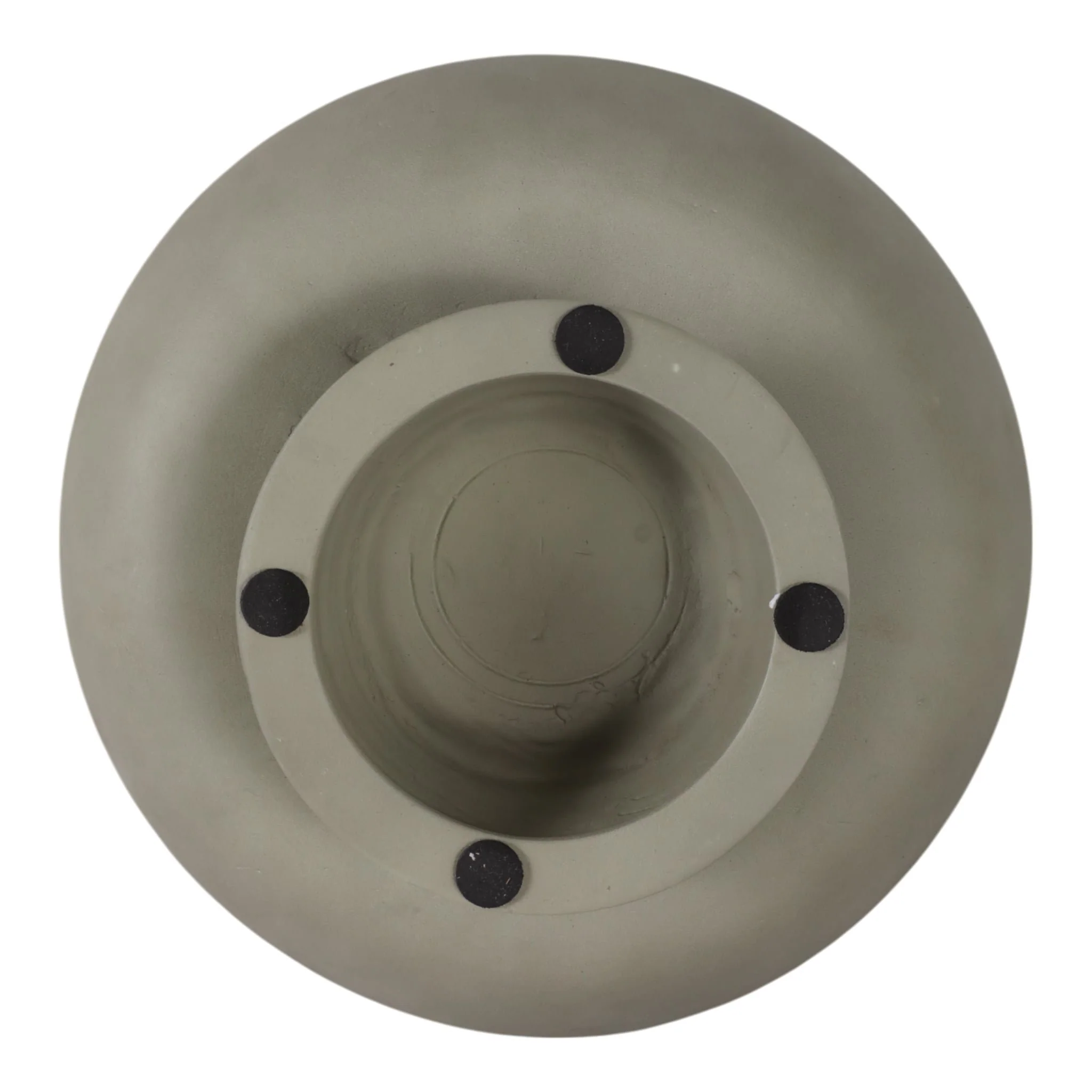 13x5" Terracotta Bowl On Pedestal, Sage Green - Image 7