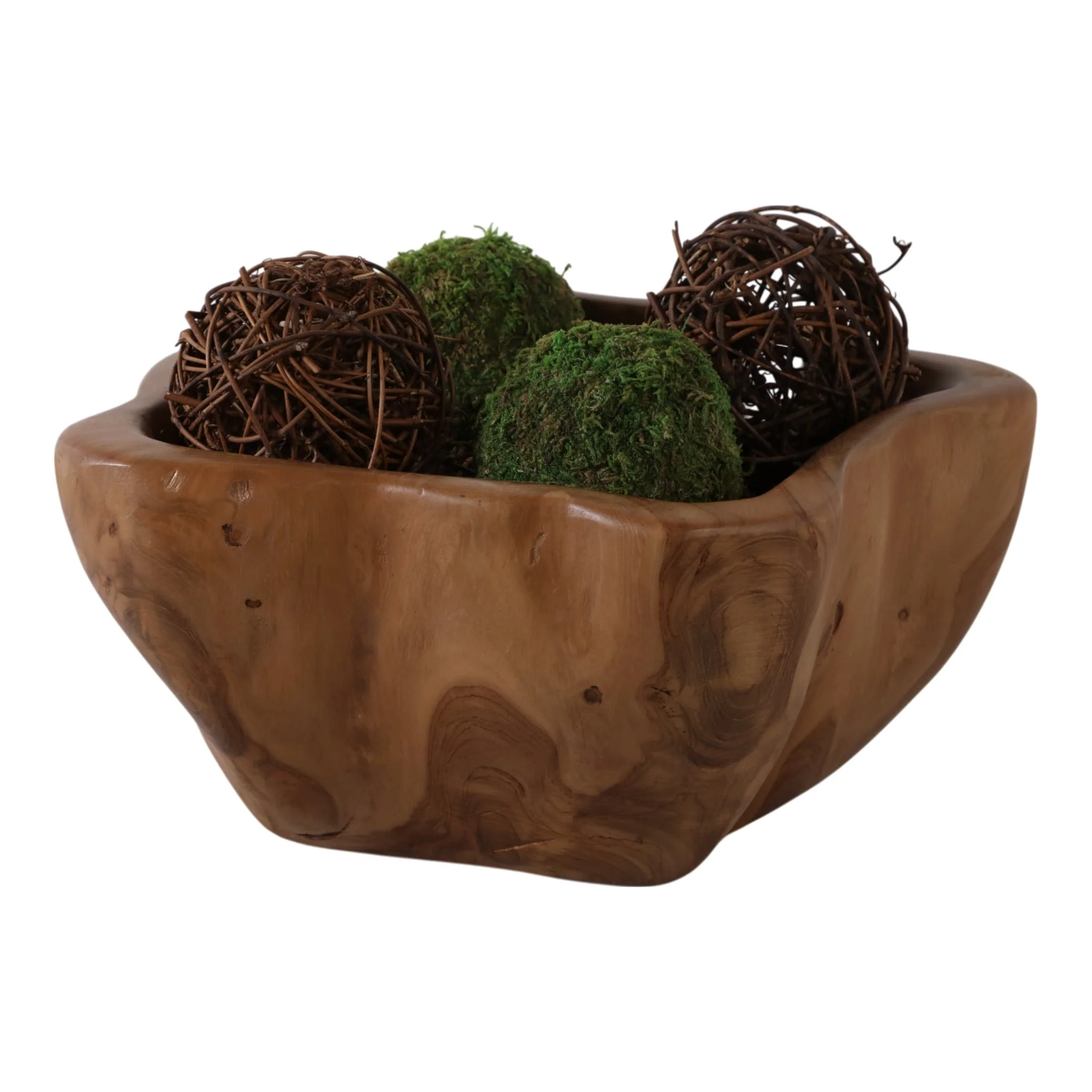 13x6" Teak Wood Bowl, Natural - Image 2