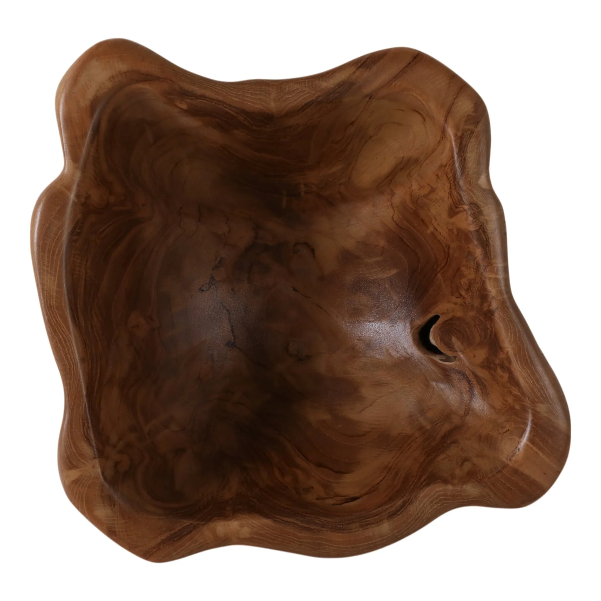 13x6" Teak Wood Bowl, Natural - Image 6