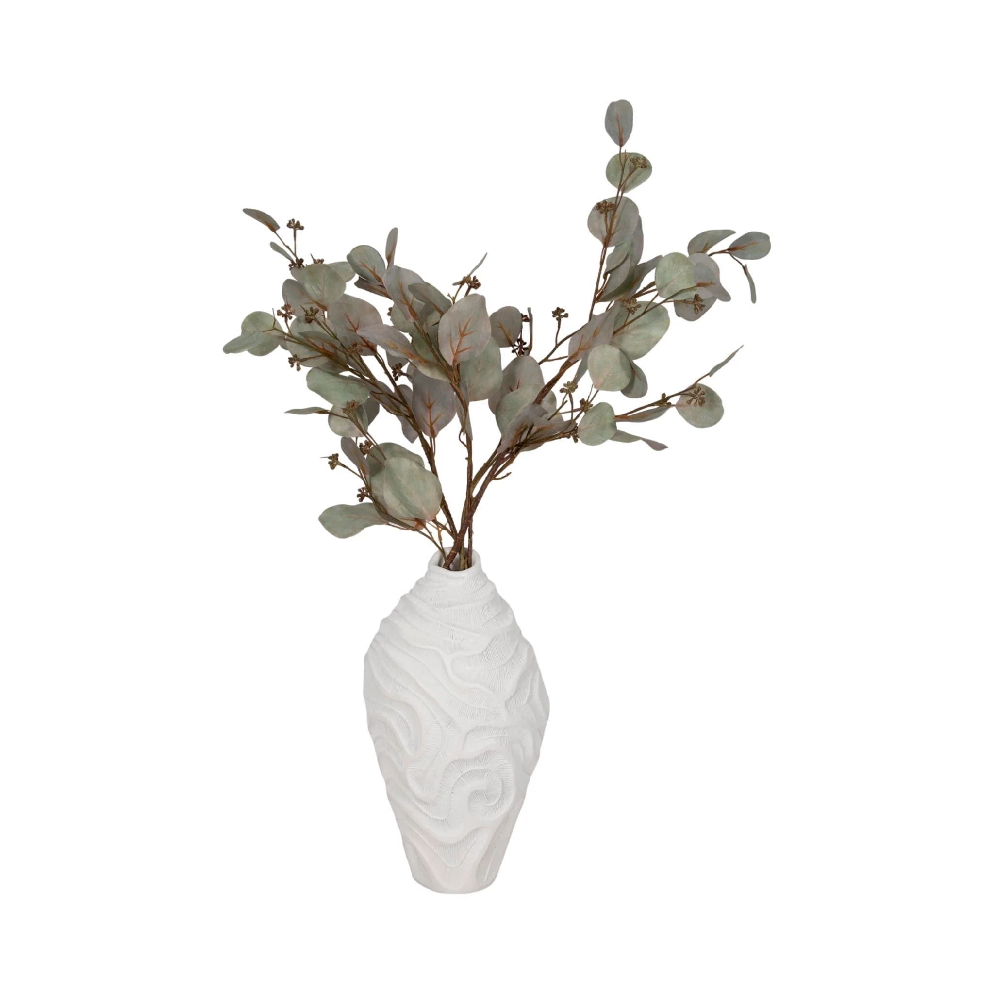 14" Coastal Coral Vase, White - Image 2