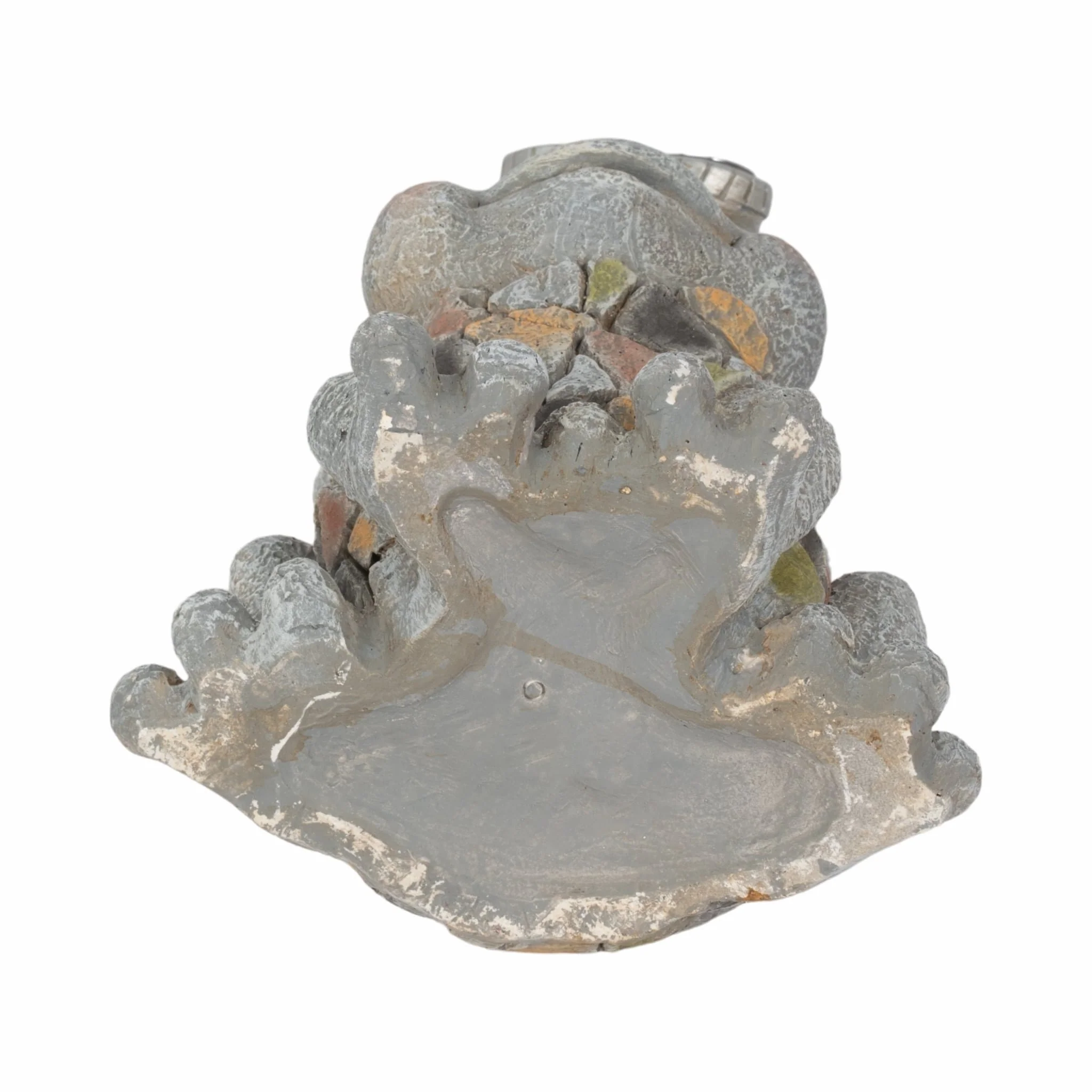 14" Frogs Piggy Back Ride Solar Eyes, Grey - Image 7