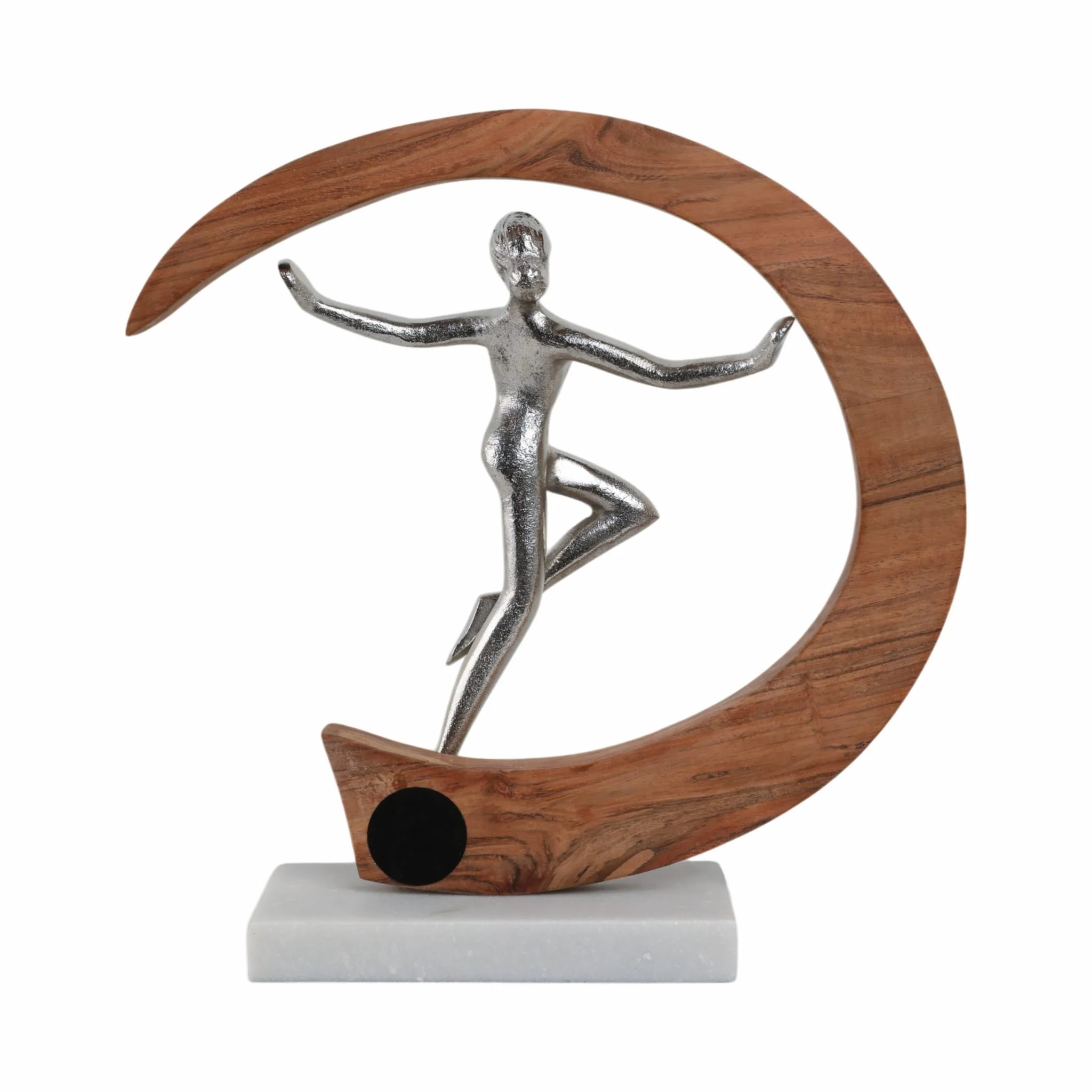 14" Metal Gymnast, Silver - Image 4