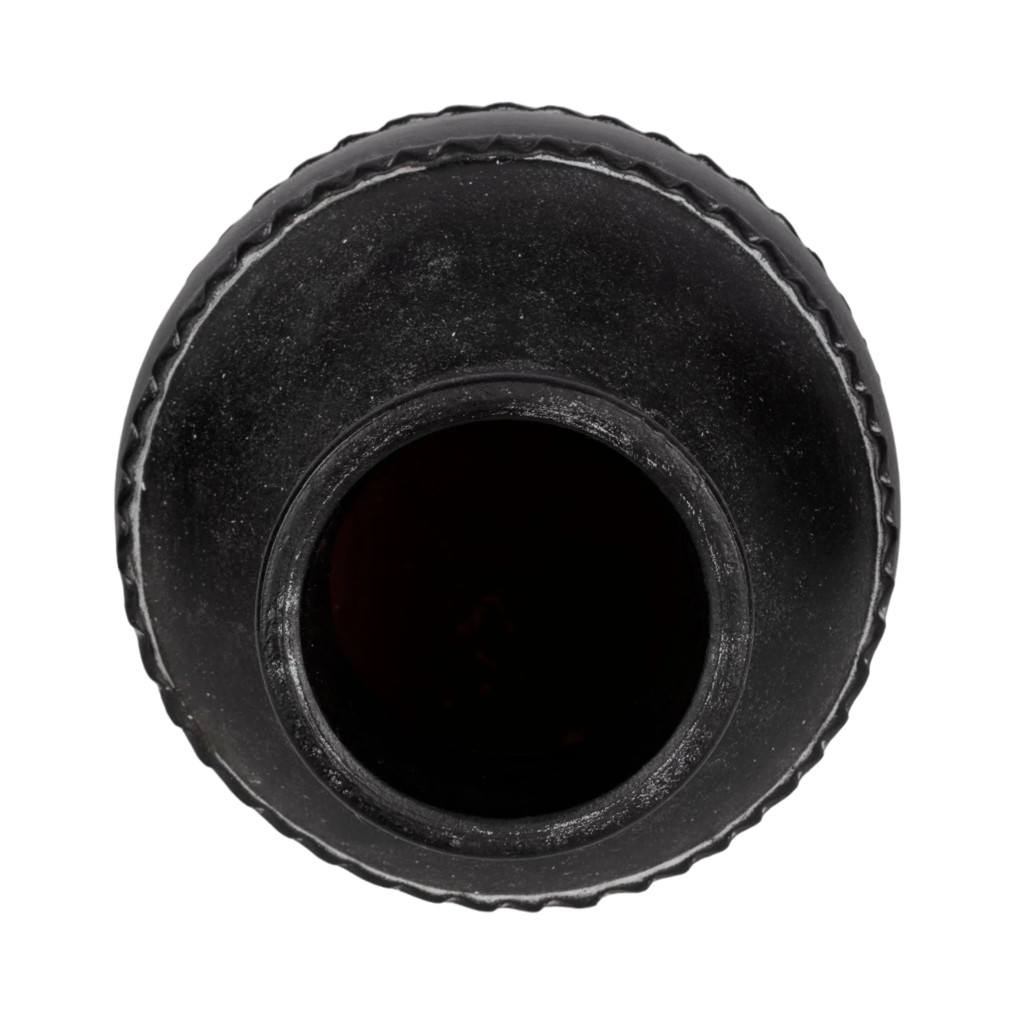 14" Traditional Terracotta Vase, Black - Image 5