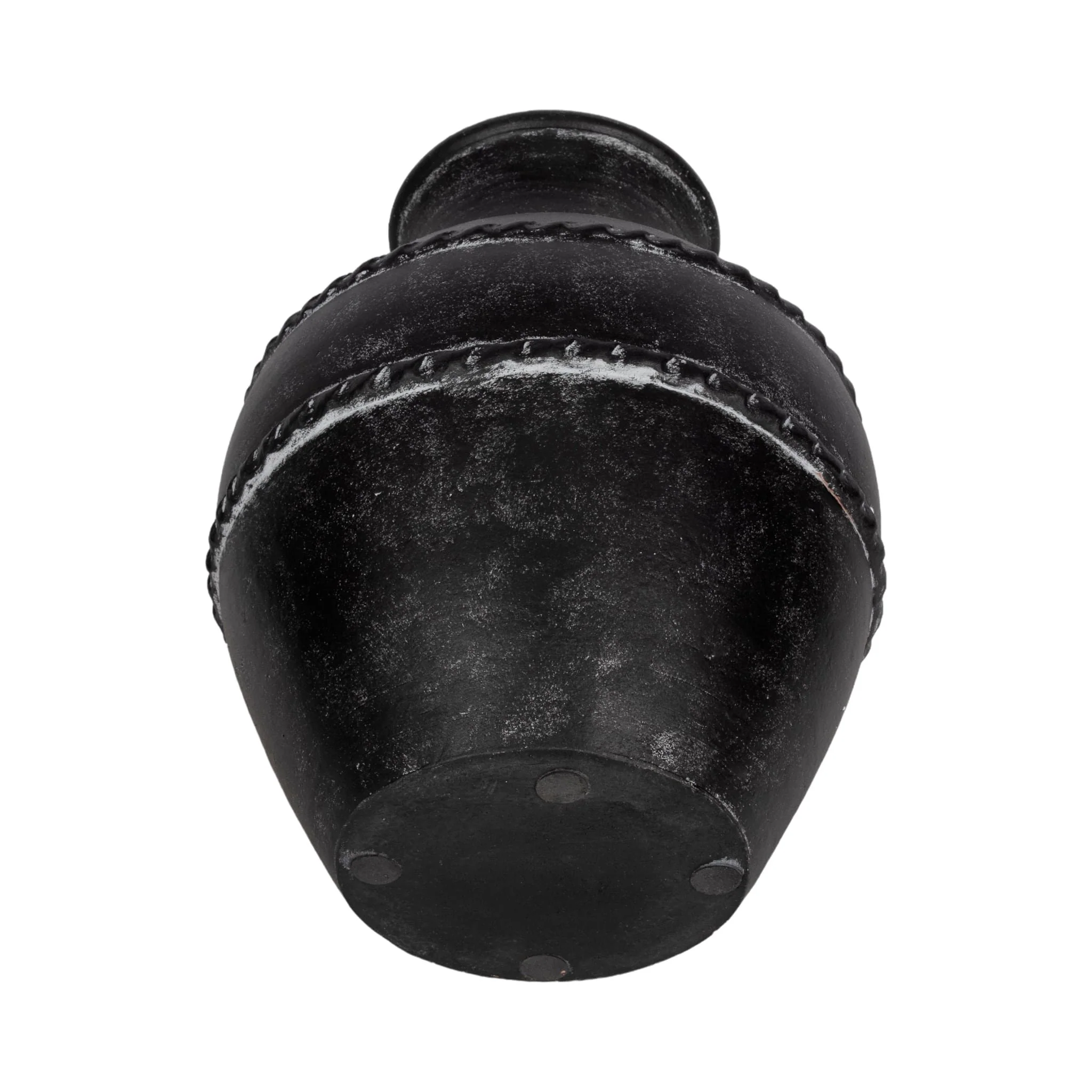 14" Traditional Terracotta Vase, Black - Image 6