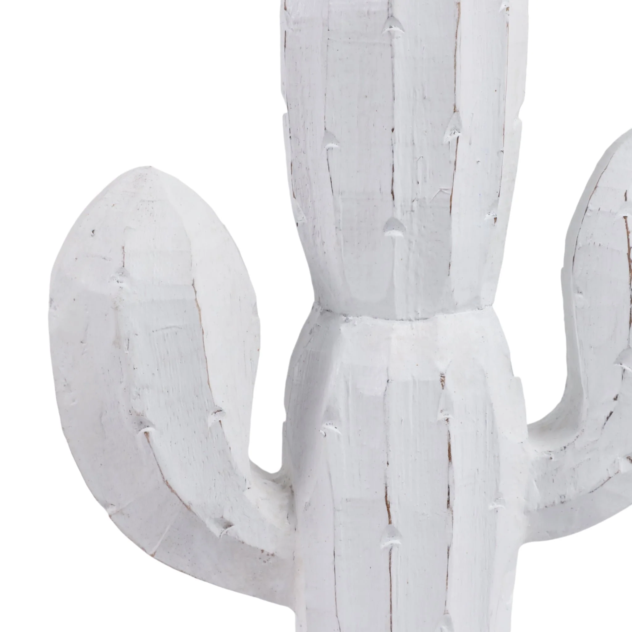 14" Wooden Cactus Decor, Wht - Image 5