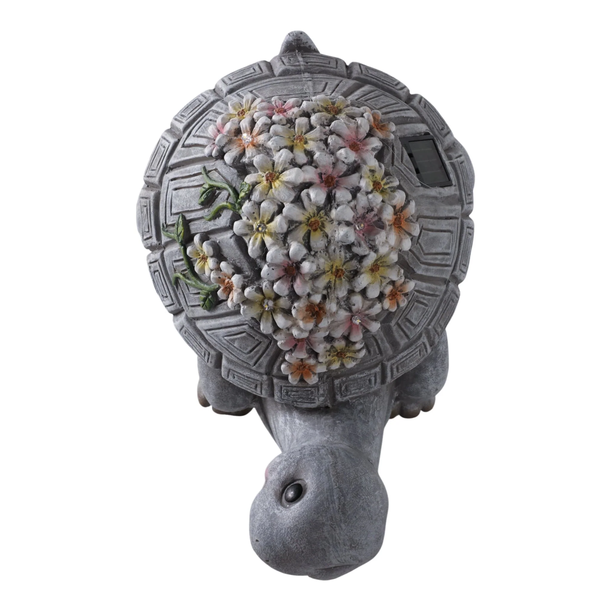 14x10" Turtle With Solar Flowers, Grey Multi - Image 6