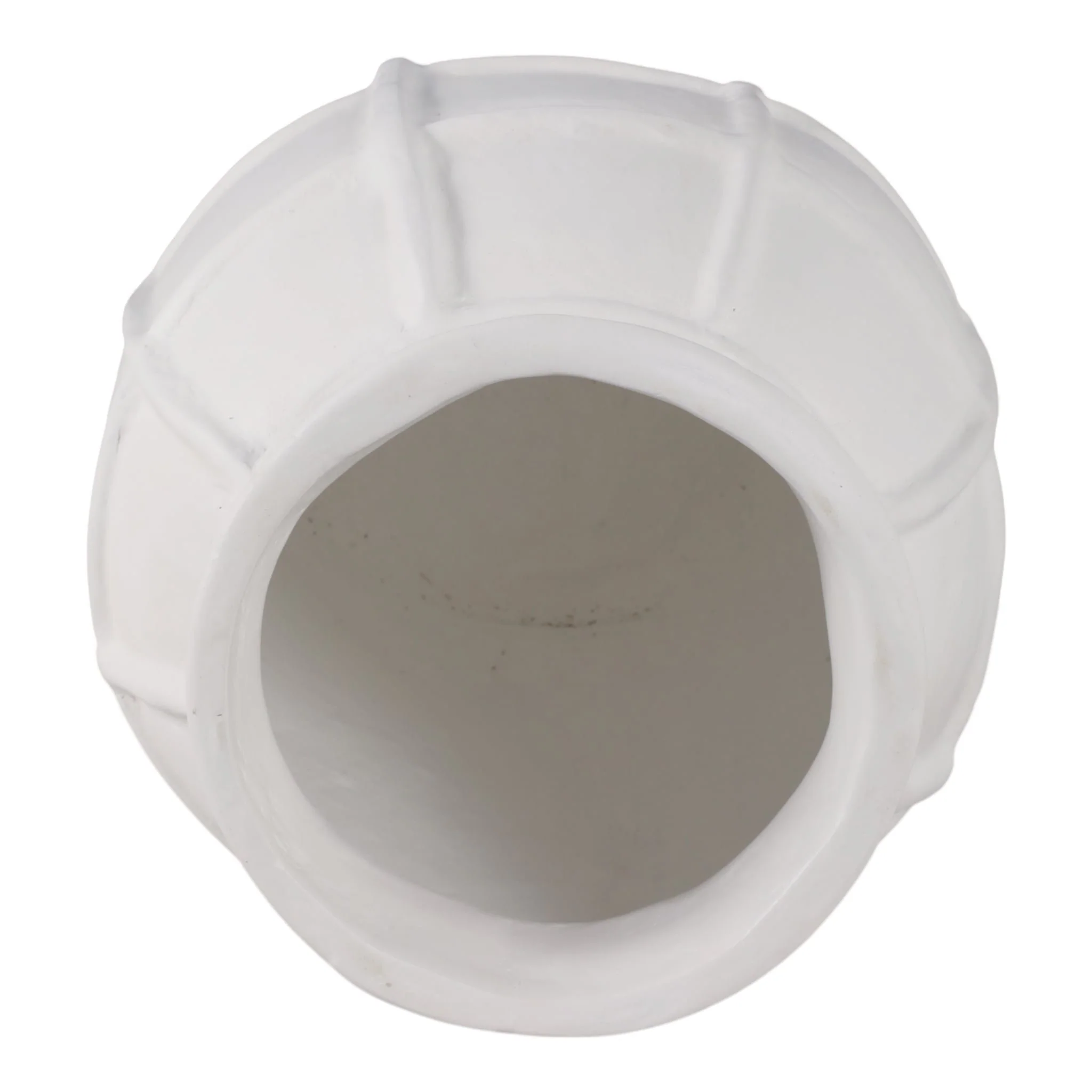 14x11" Windowpane Paper Mache Vase, White - Image 6