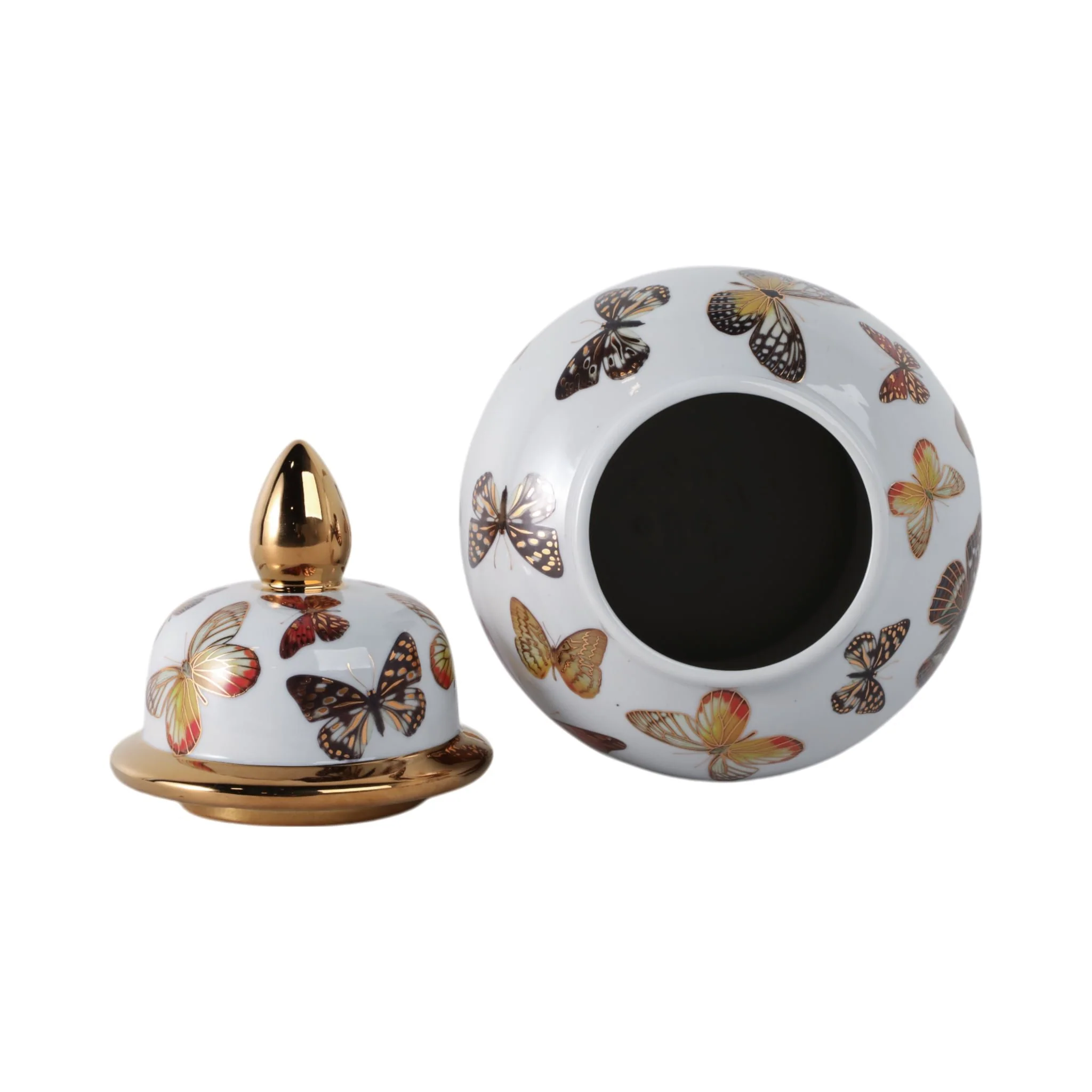 14x7" Butterflies Temple Jar, Multi - Image 6
