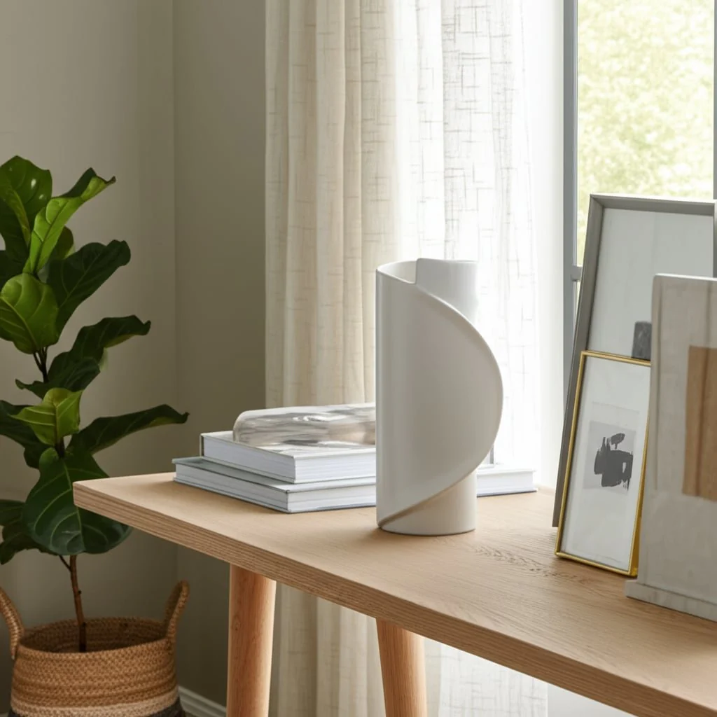 14x7" Wrap Around Vase, White - Image 10