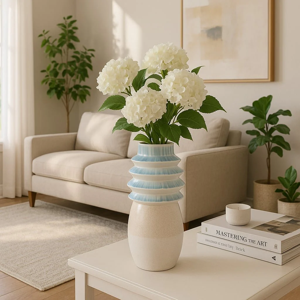 15" Fluted Top Vase Reactive Finish, Multi - Image 10