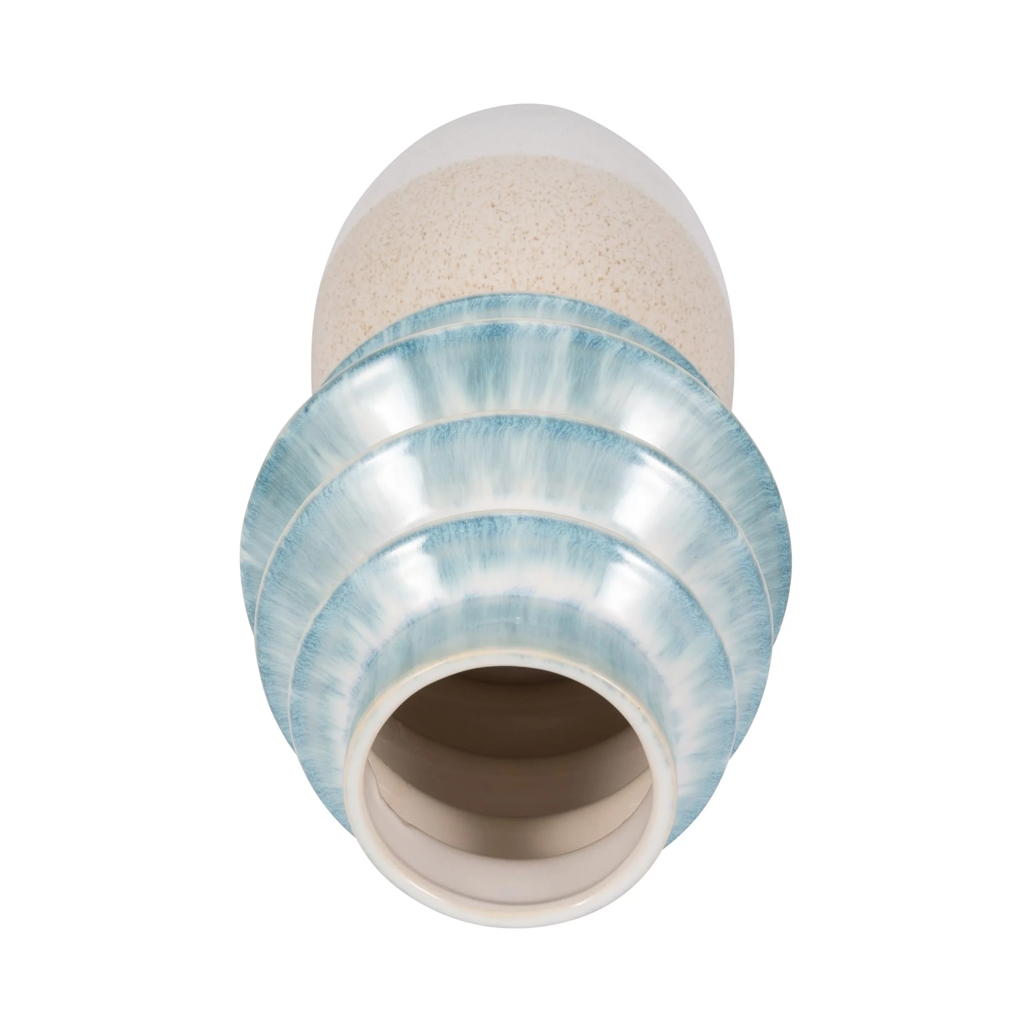 15" Fluted Top Vase Reactive Finish, Multi - Image 5