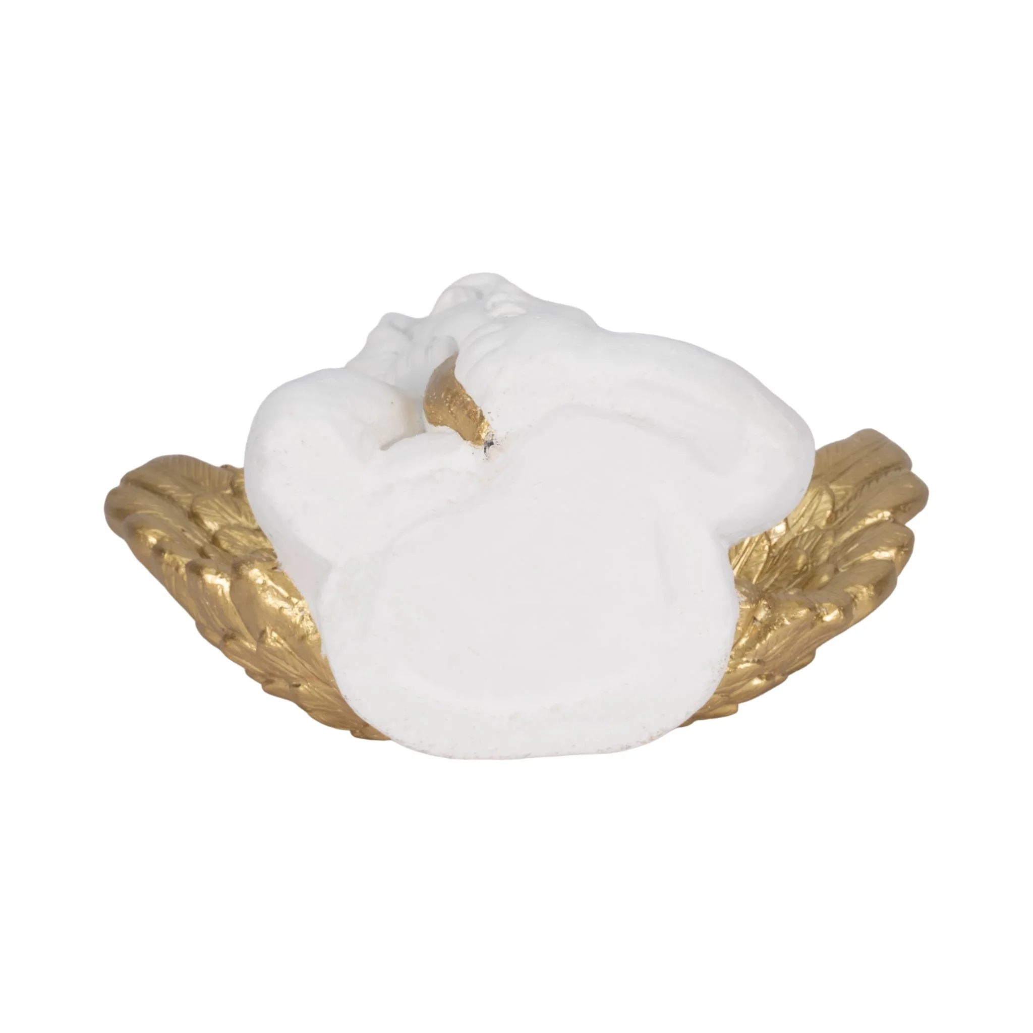 15" Garden Cherub With Heart, White/gold - Image 7