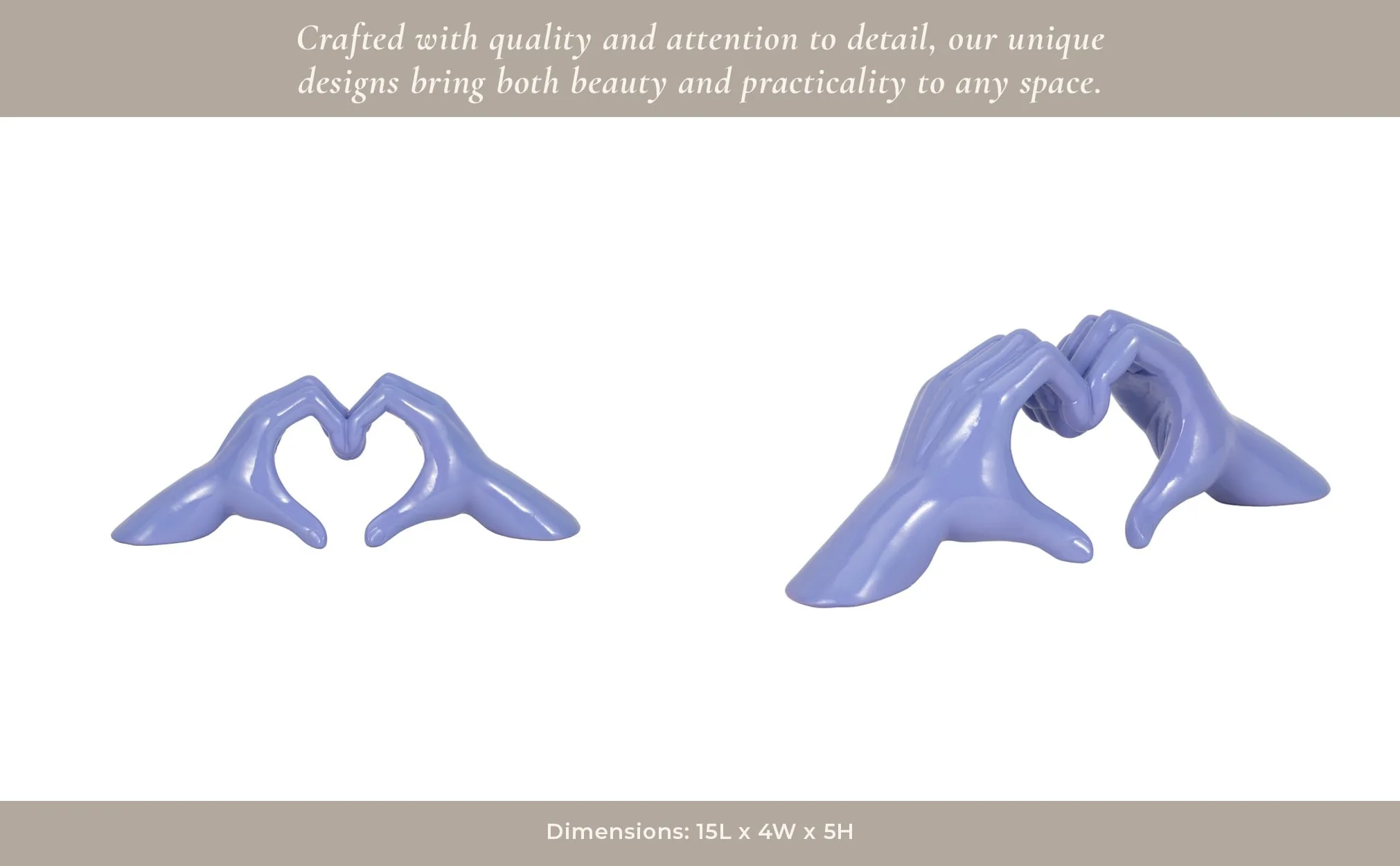15" Heart Hands, Purple - Image 11