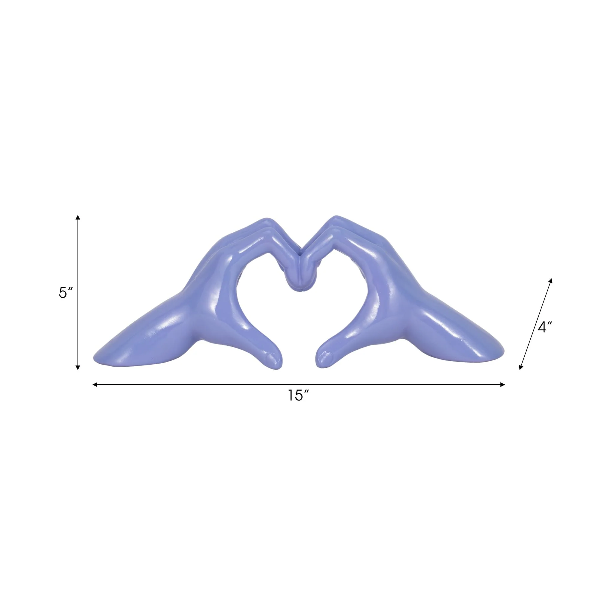 15" Heart Hands, Purple - Image 8