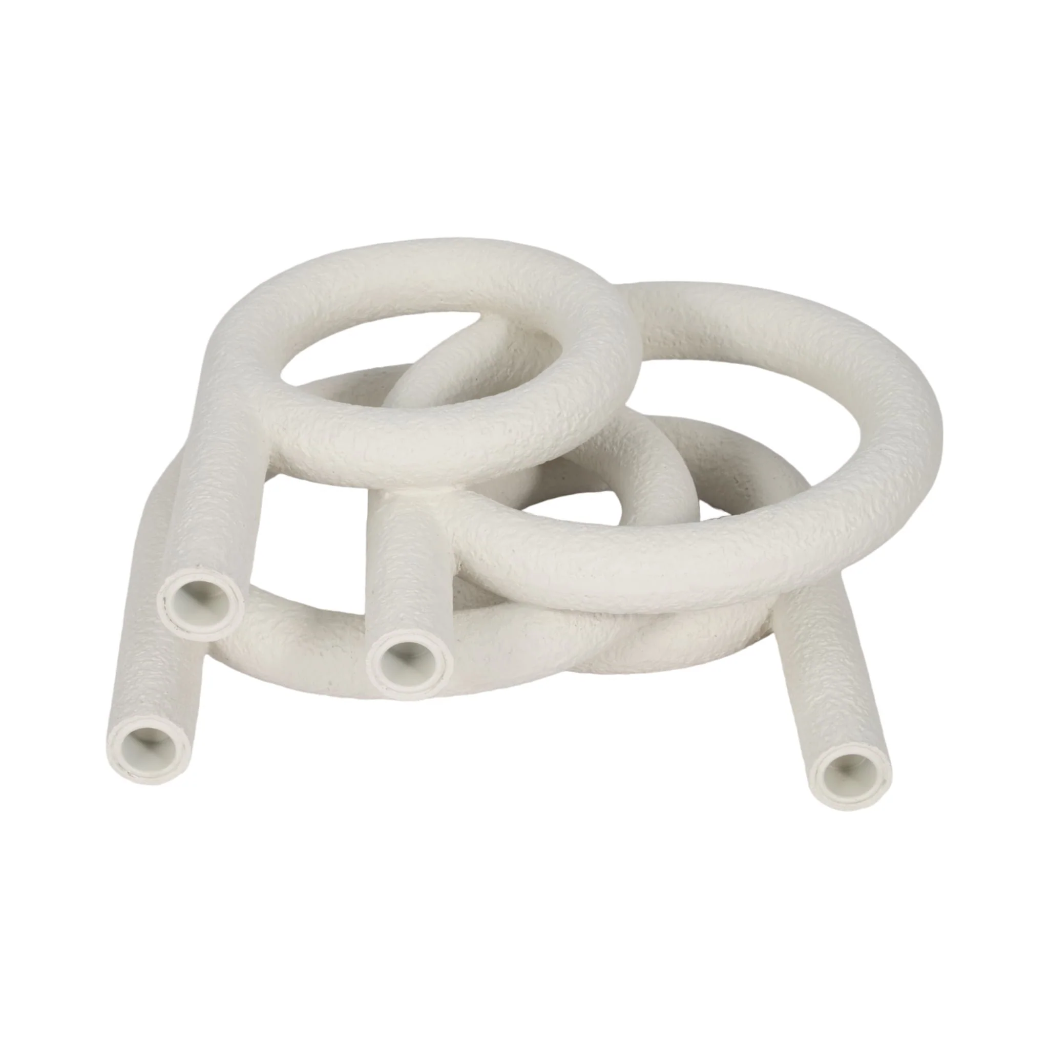 15" Looped 4-taper Candleholder, White - Image 7