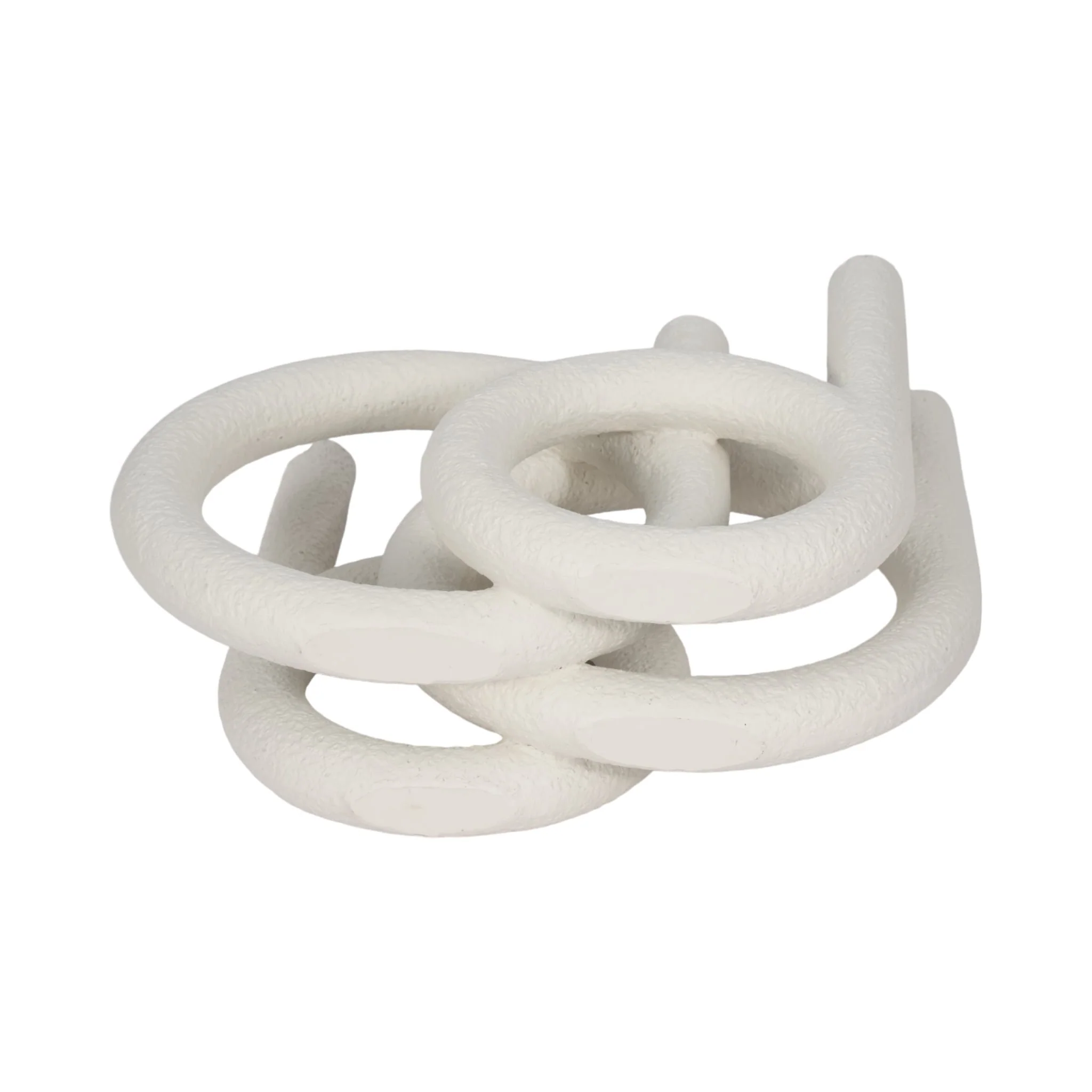 15" Looped 4-taper Candleholder, White - Image 8