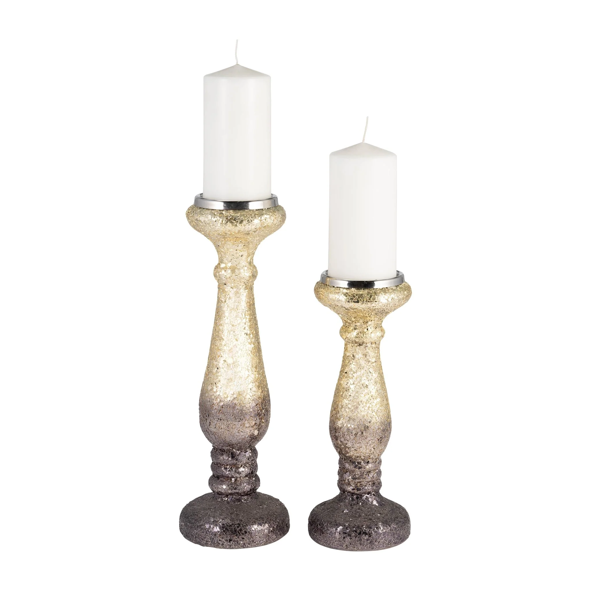 15" Plum Crackled Candle Holder - Image 7
